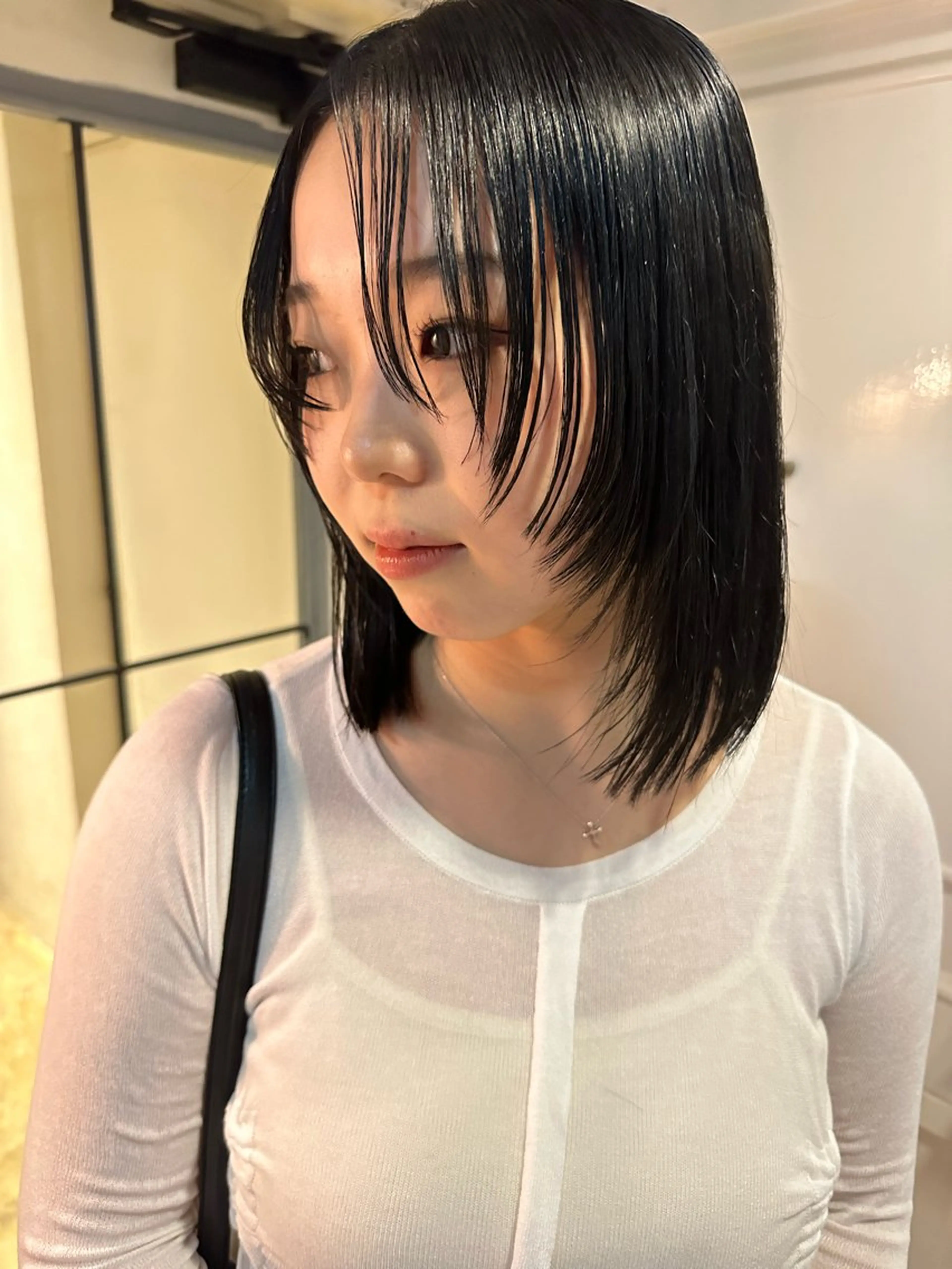 ミディアム 🤎ono/ 切りっぱなしボブ🤎のヘアスタイル
