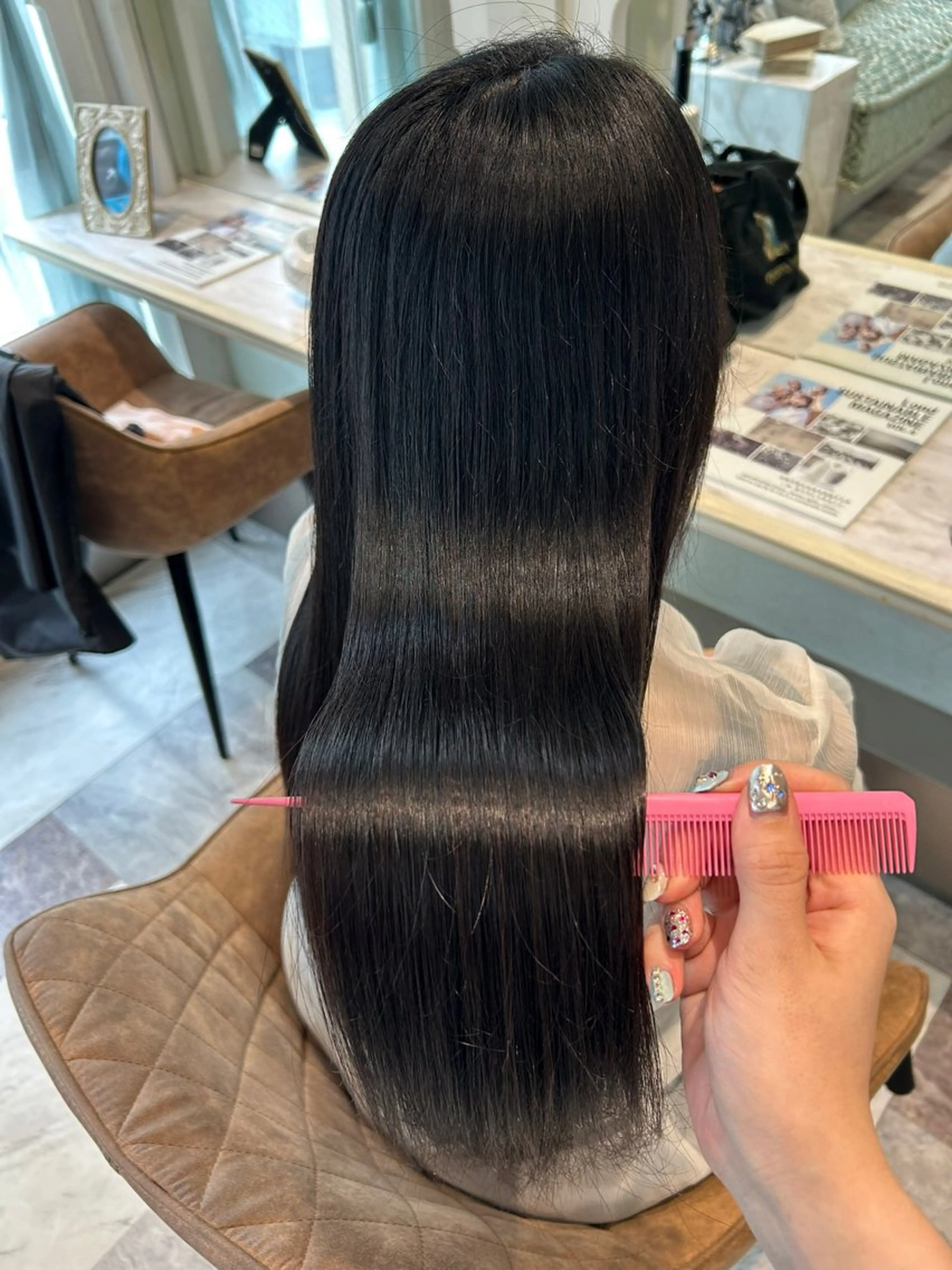 ロング 竹川菜海 レイヤーカットのヘアスタイル