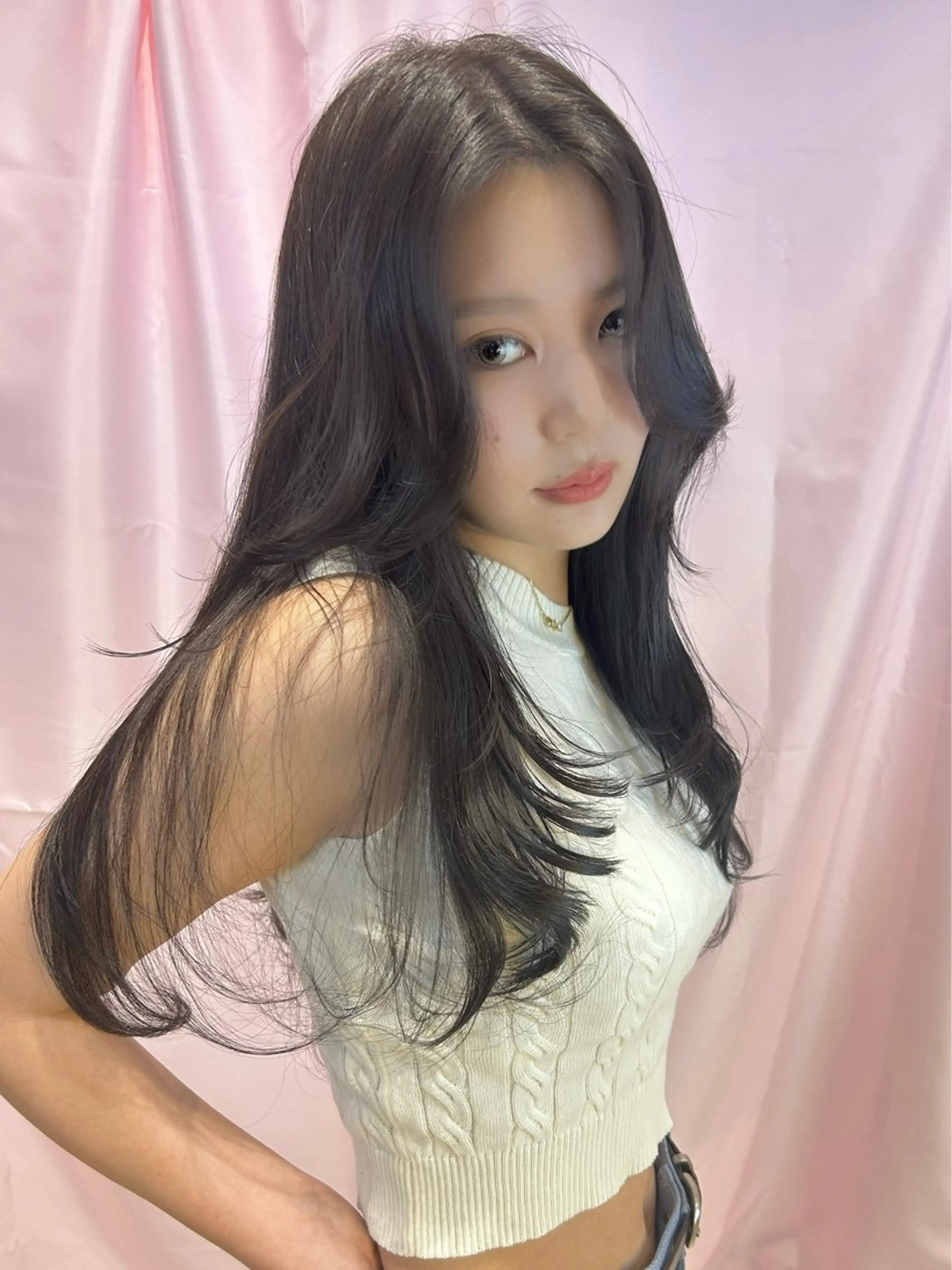 ロング レイヤーカット 荒谷 薫のヘアスタイル