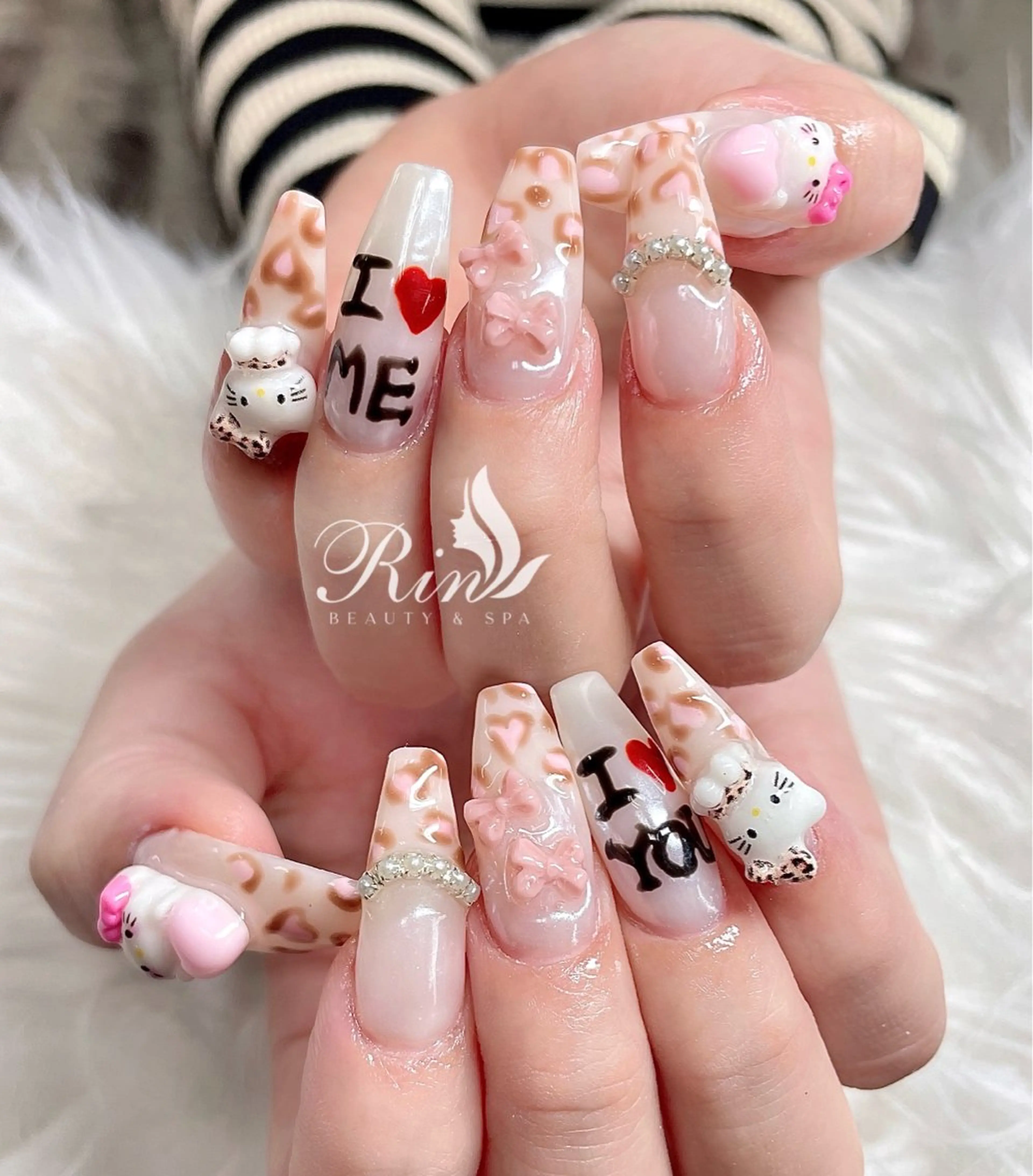 ネイル アートネイル フレンチネイル ジェルネイル 韓国ネイル ミラーネイル Rin Nail 新大久保店のネイルデザイン