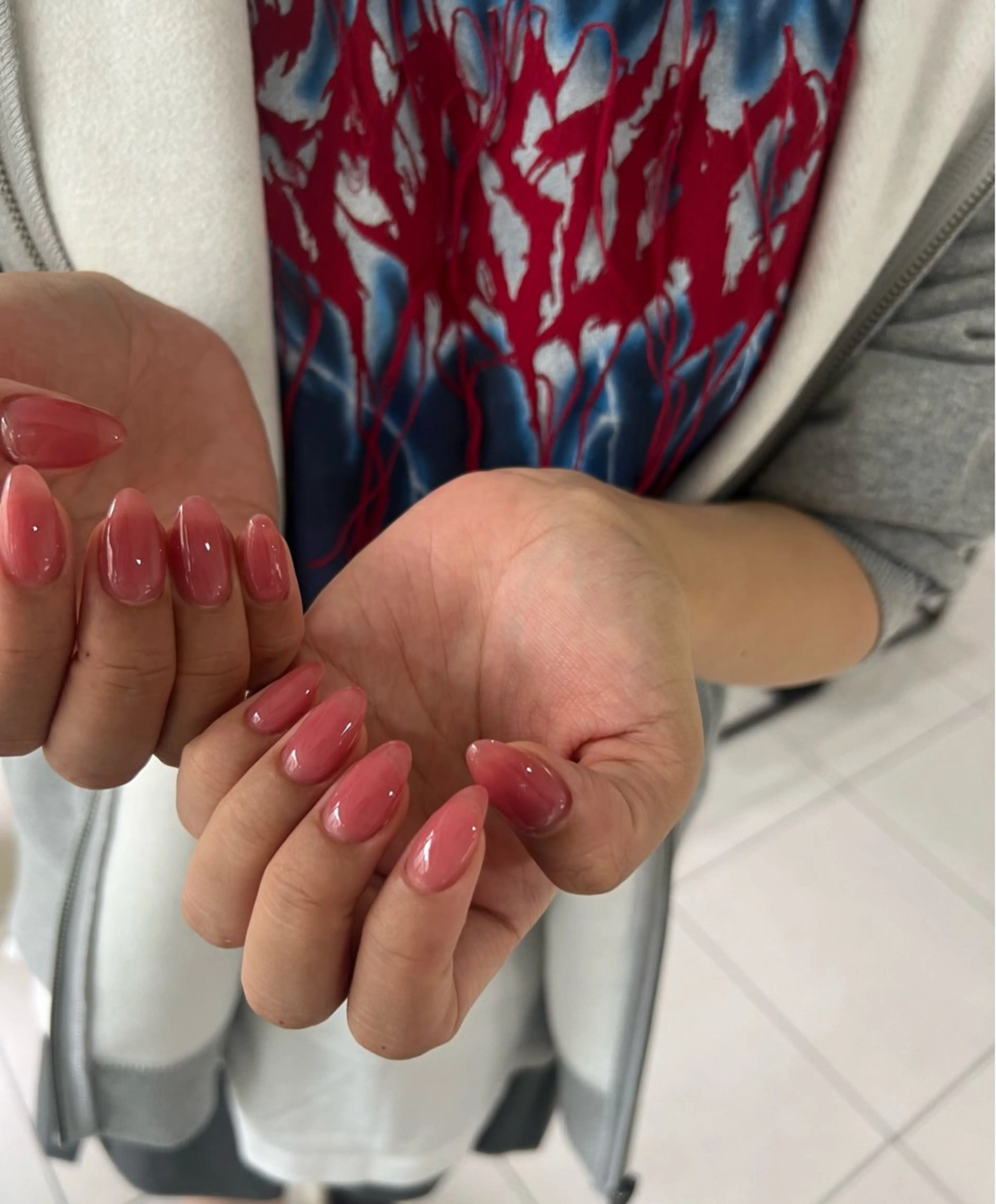 ネイル 持ち込み ワンカラーネイル ピンク ハンドネイル ハンドケア Charme. NOBUKOのネイルデザイン