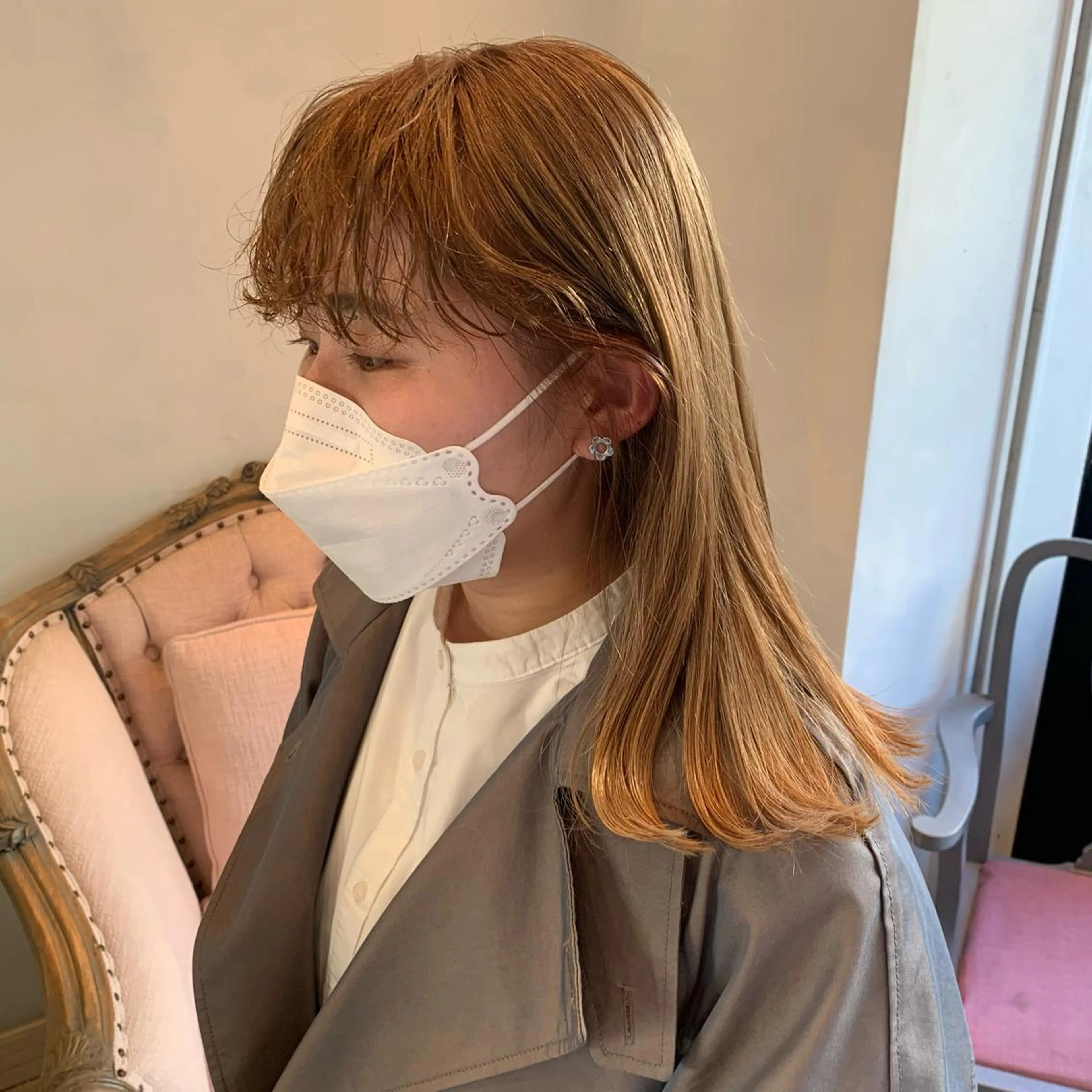 ロング カラー ヘアカラー SAKINO. ベージュカラーのヘアスタイル