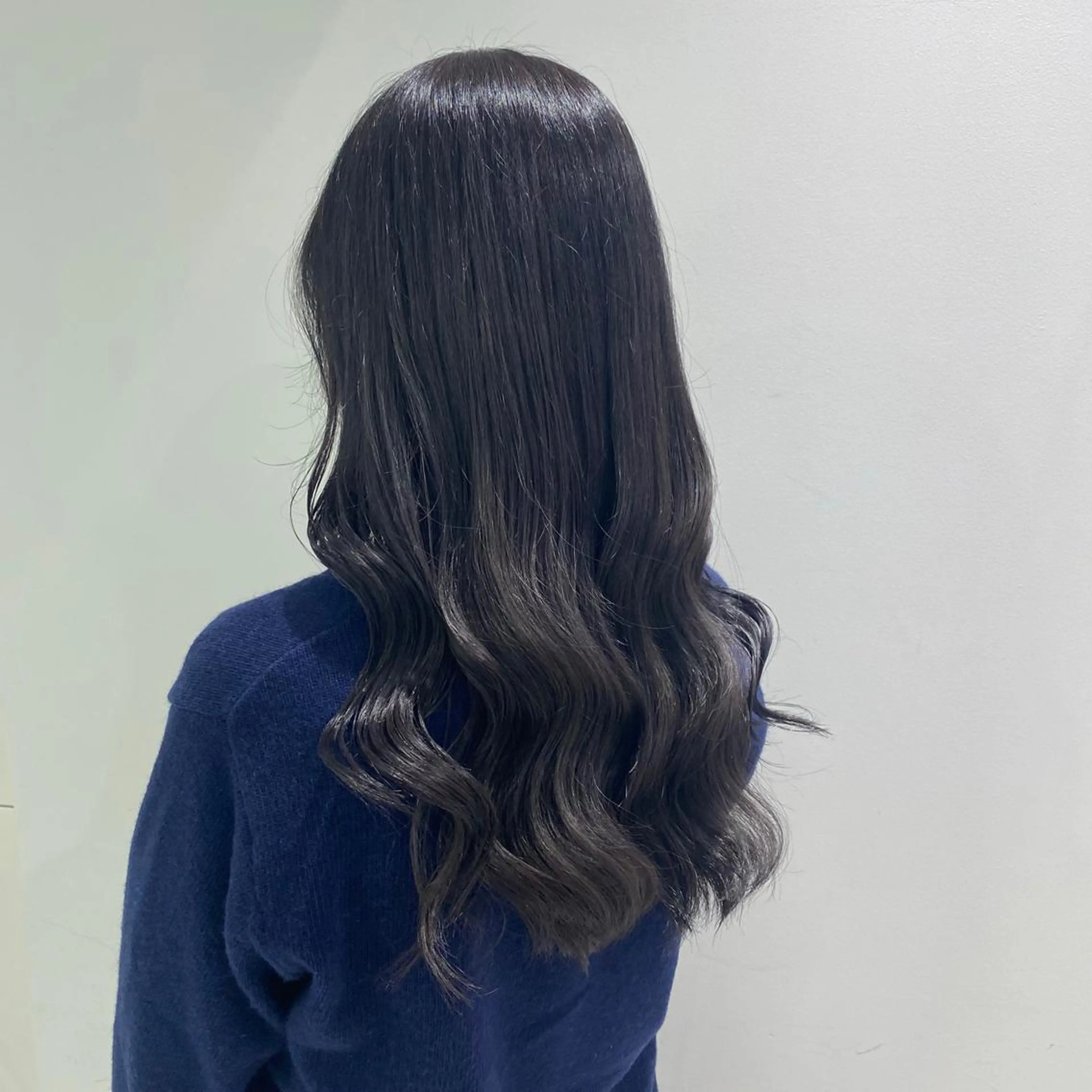 ロング カラー パーマ ヘアアレンジ メンズ キッズ ネイル マツエク・マツパ 黒髪 ラベンダーカラー 💖横浜ブリーチなし 💖MIHOのヘアスタイル
