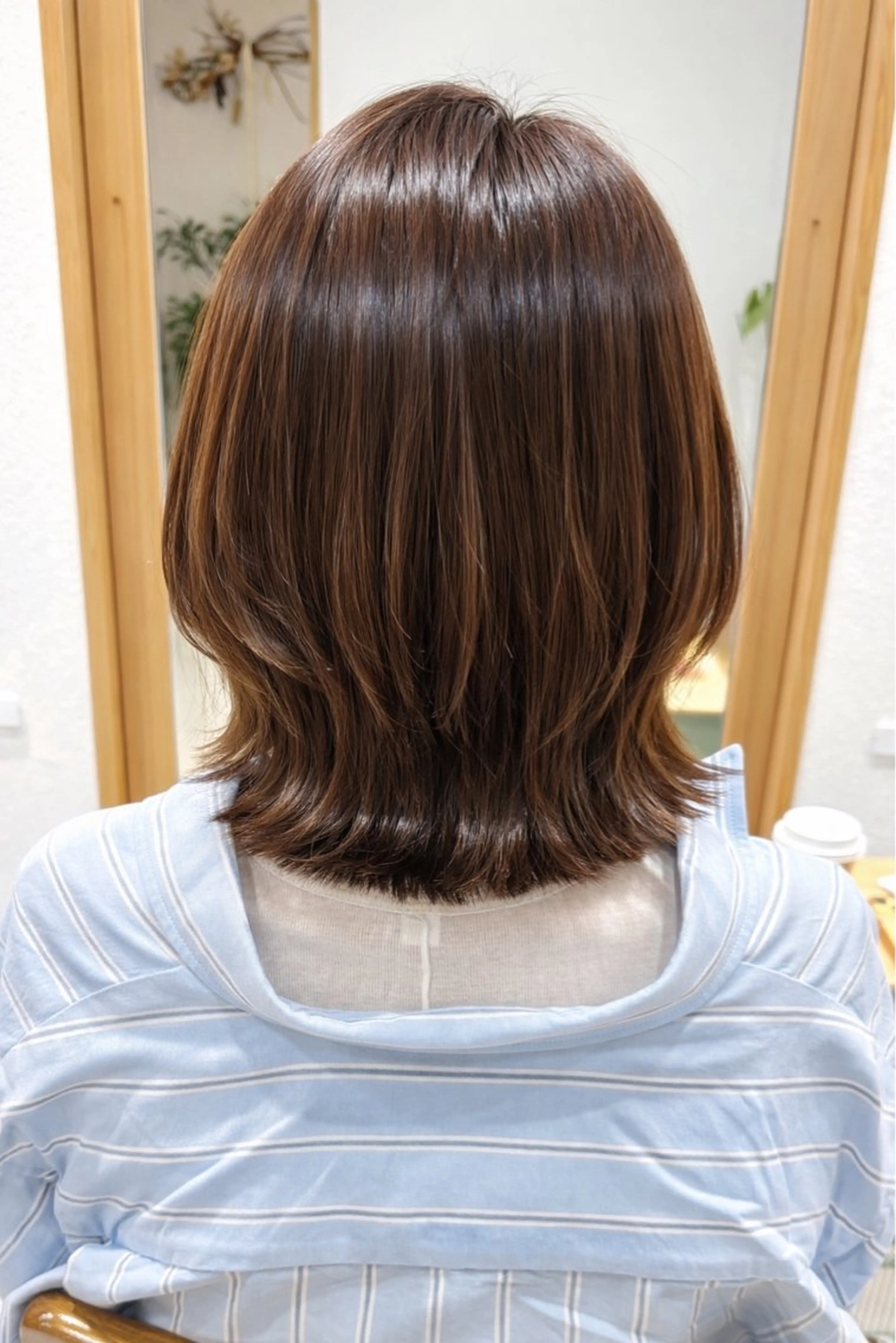 ミディアム カット ヘアカラー 前髪・顔周りカット☆ あらいみゆのヘアスタイル