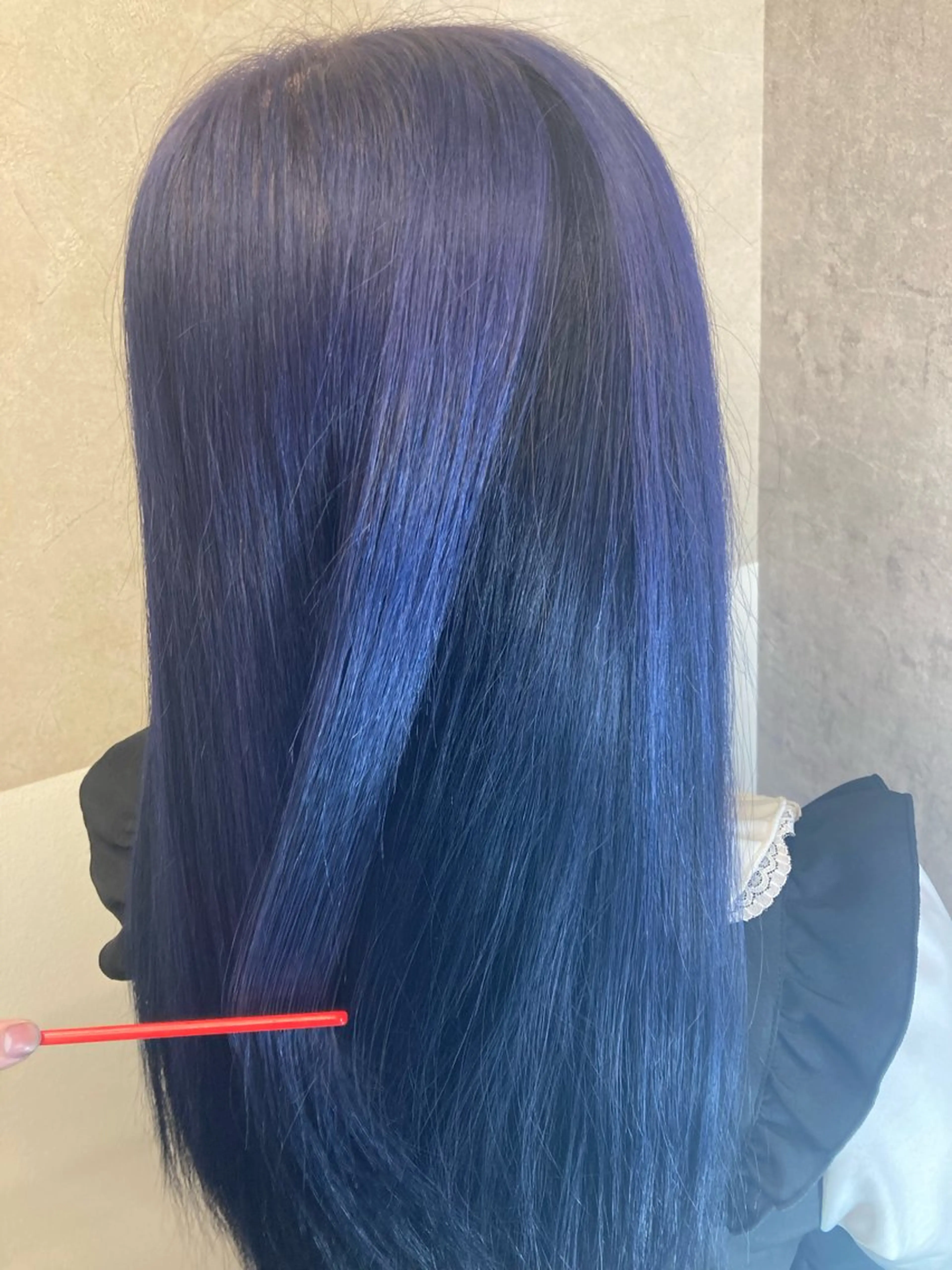 ロング カット ヘアカラー たつや/ハイトーン/ バレイヤージュ/寒色のヘアスタイル