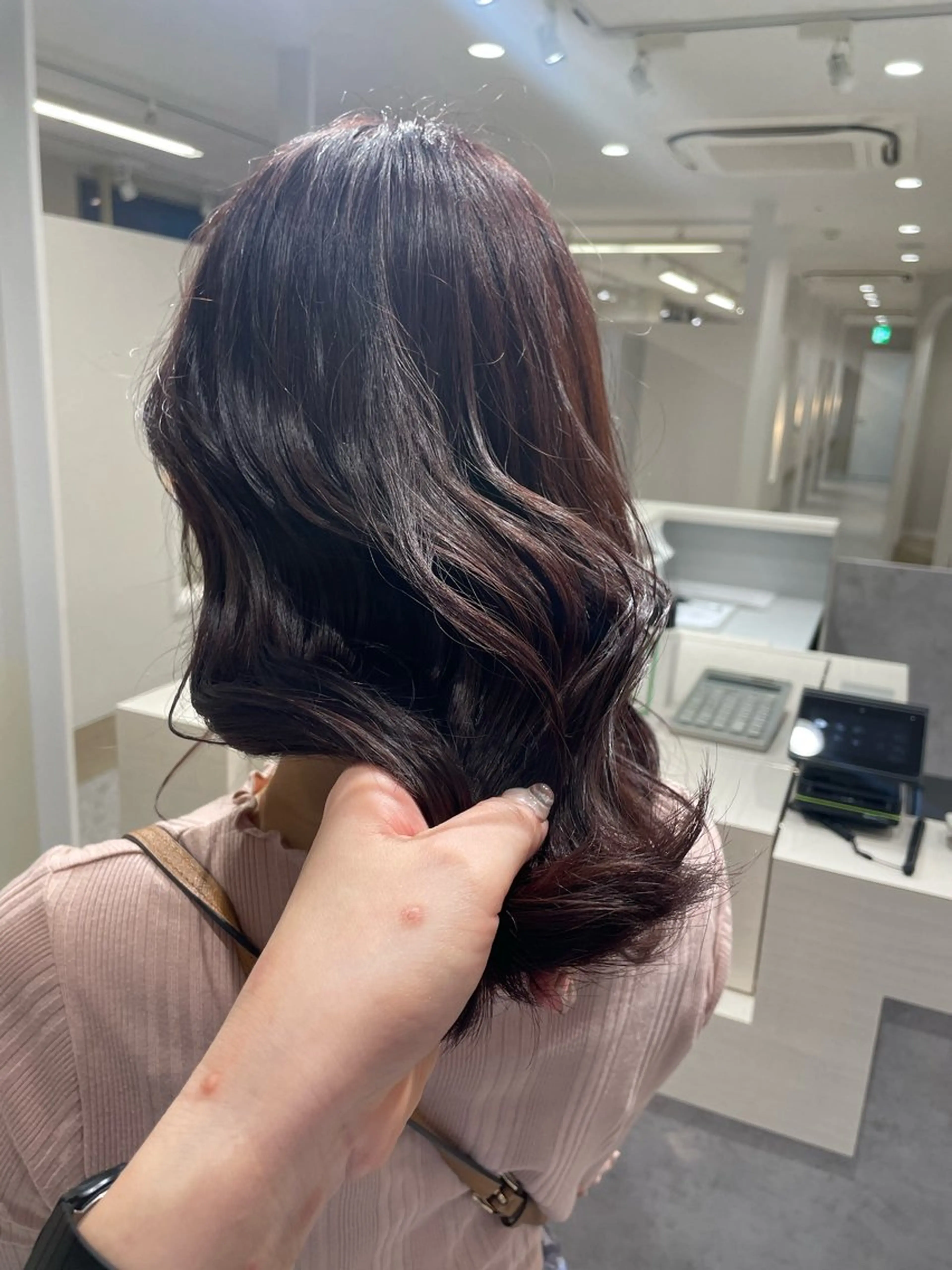 ミディアム カラー ピンクカラー 🩰ニシムラヒカリ 半個室salon♡*のヘアスタイル