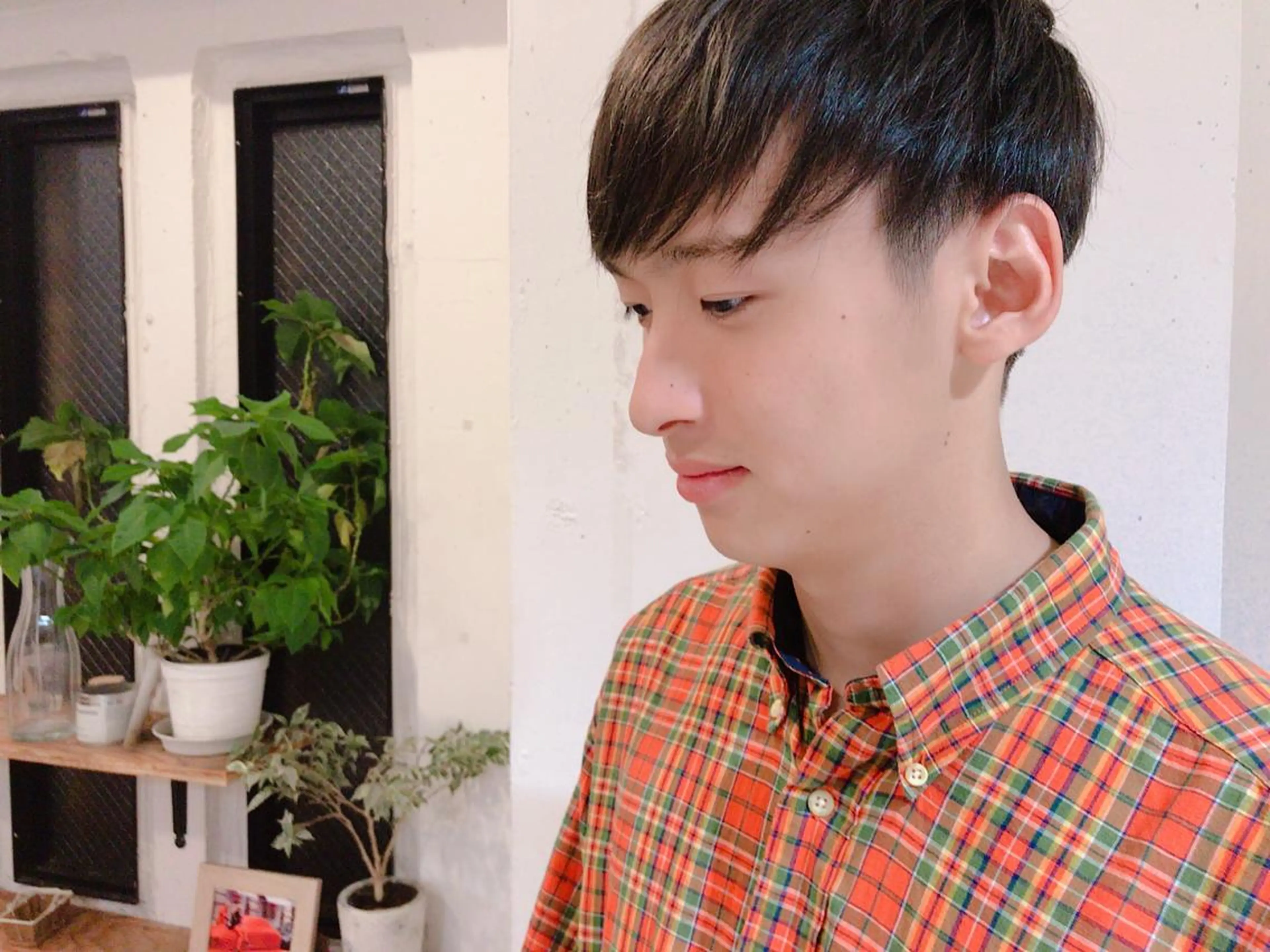 ショート カラー パーマ ヘアアレンジ メンズ マッシュ アッシュ カット ヘアカラー ちこ .のヘアスタイル