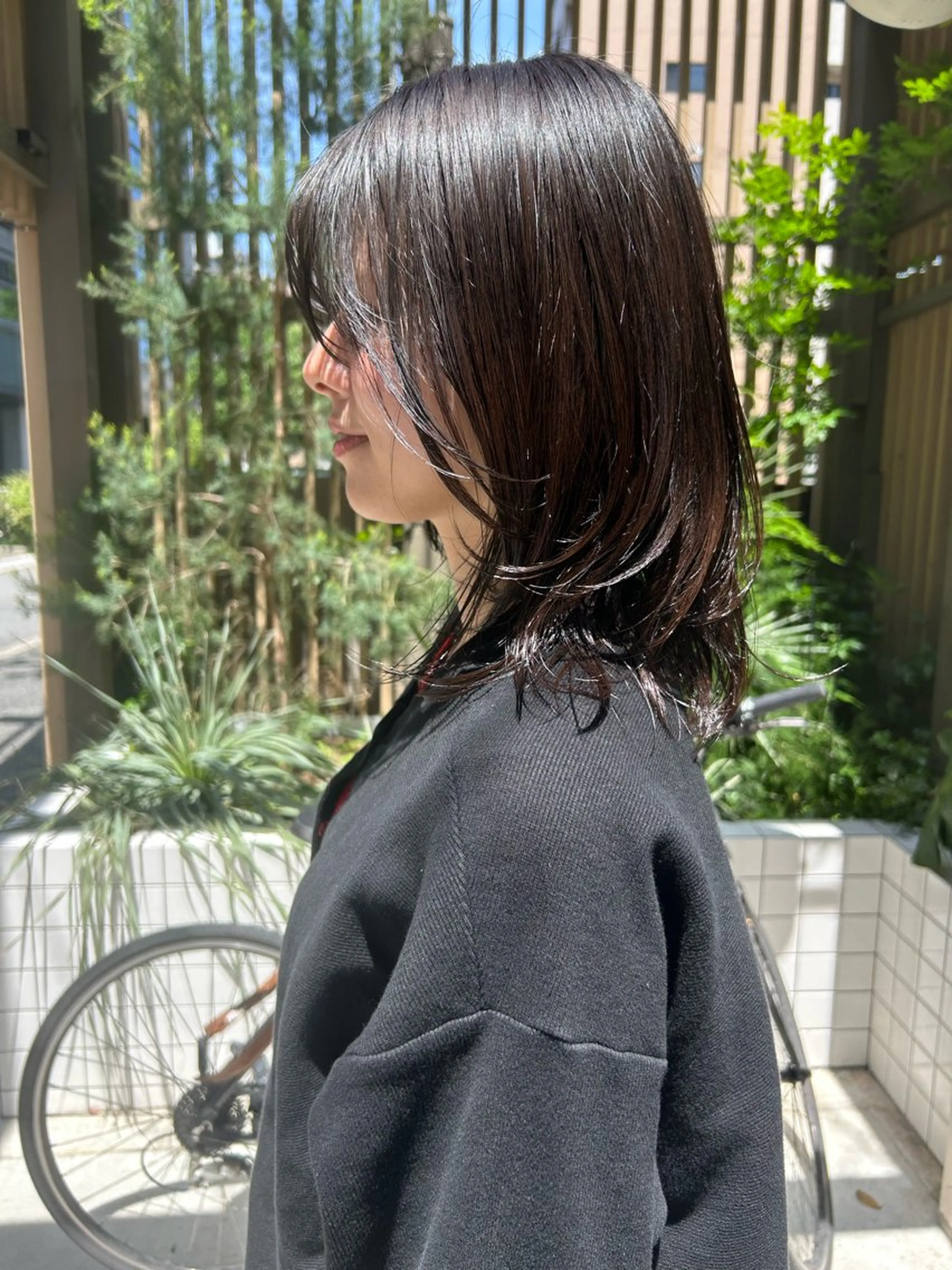 ミディアム レイヤーカット 江坂/レイヤー/ボブ nacaのヘアスタイル