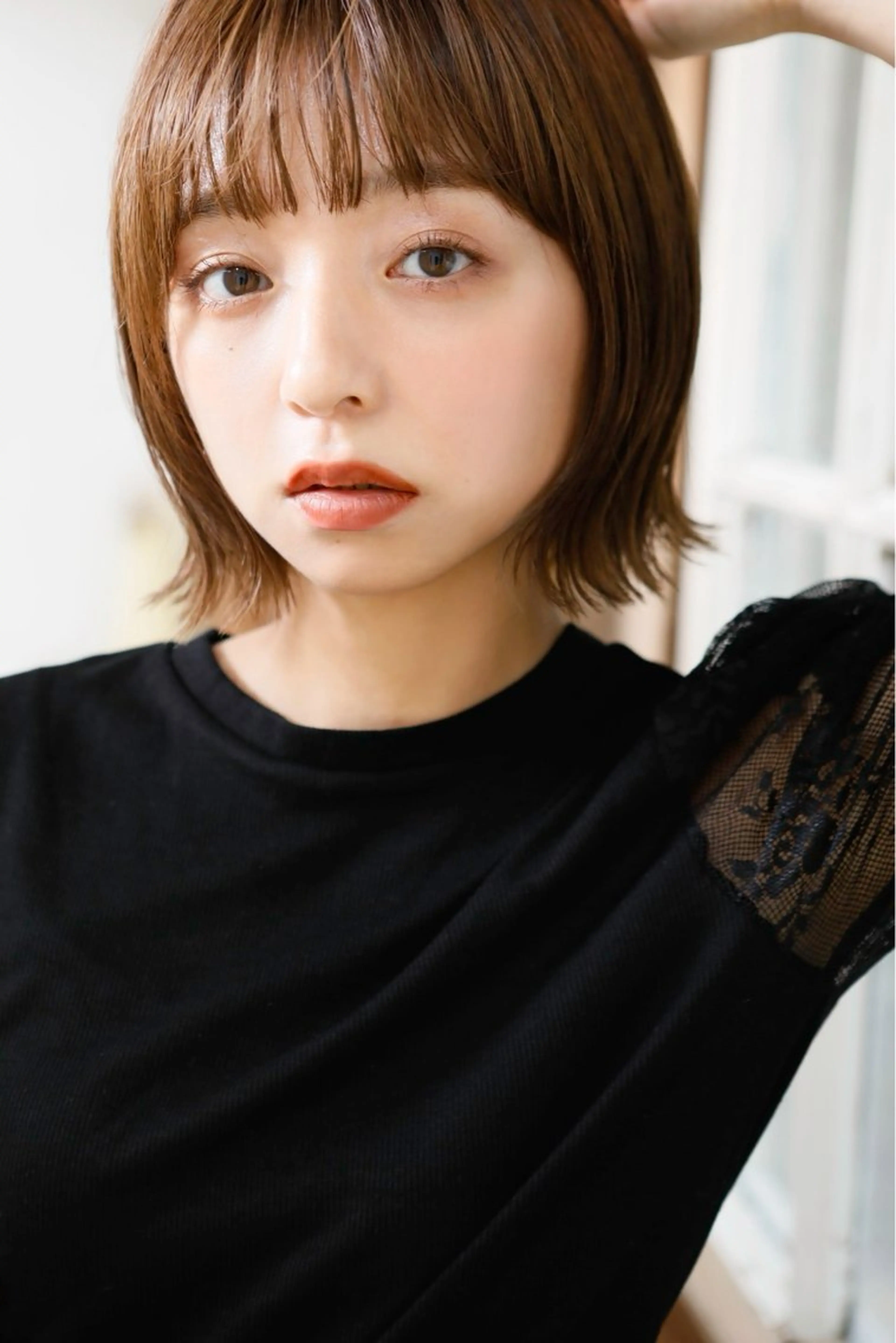 ショート 切りっぱなしボブ ボブ 外ハネヘア GRAND TAYA GINZA所属・片柳 真奈のヘアスタイル