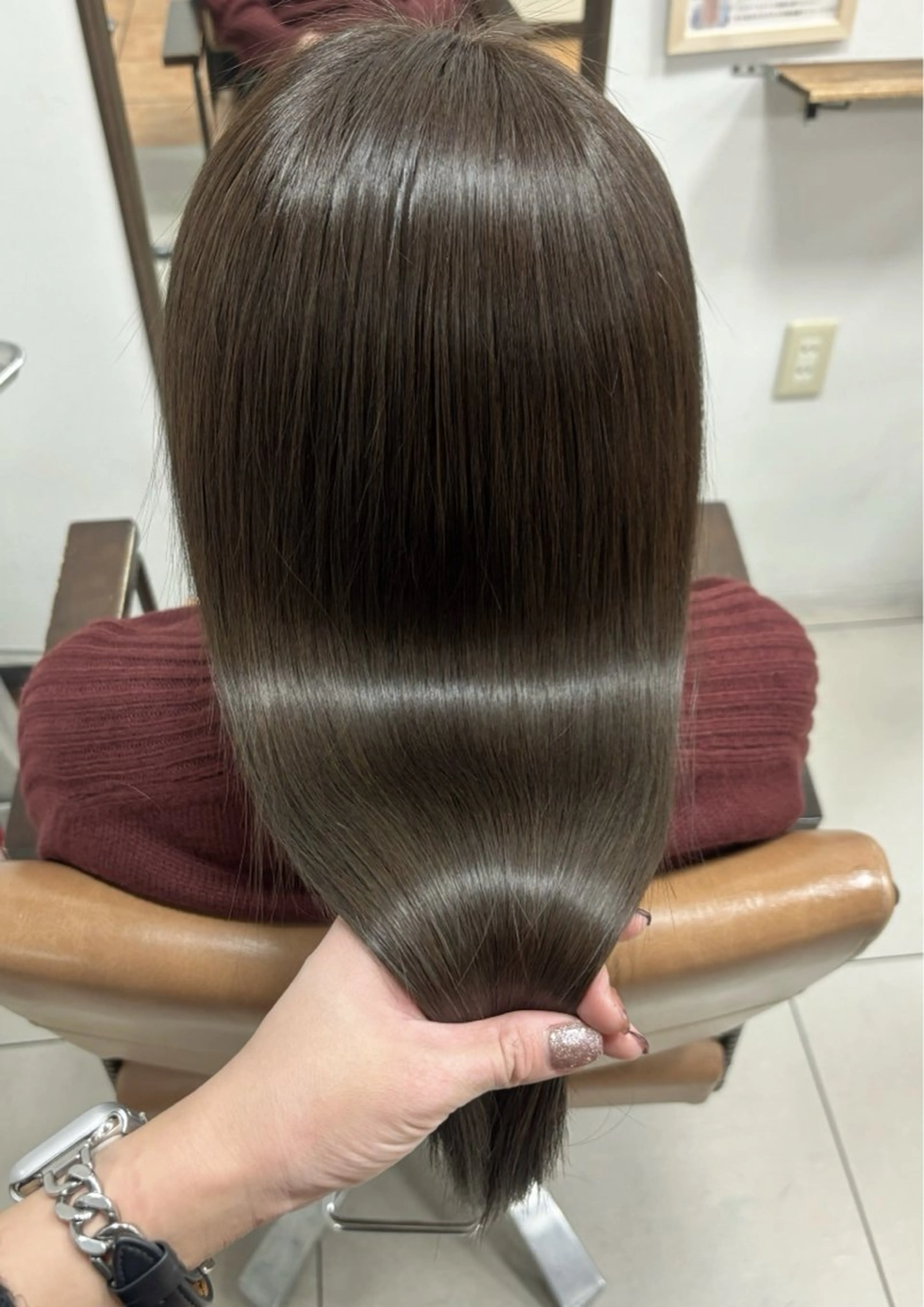 ミディアム カラー グレージュ オリーブグレージュ オリーブグレー 髪質改善 トリートメント カット ヘアカラー 頭皮×髪質改善 透明感カラー💎中村のヘアスタイル