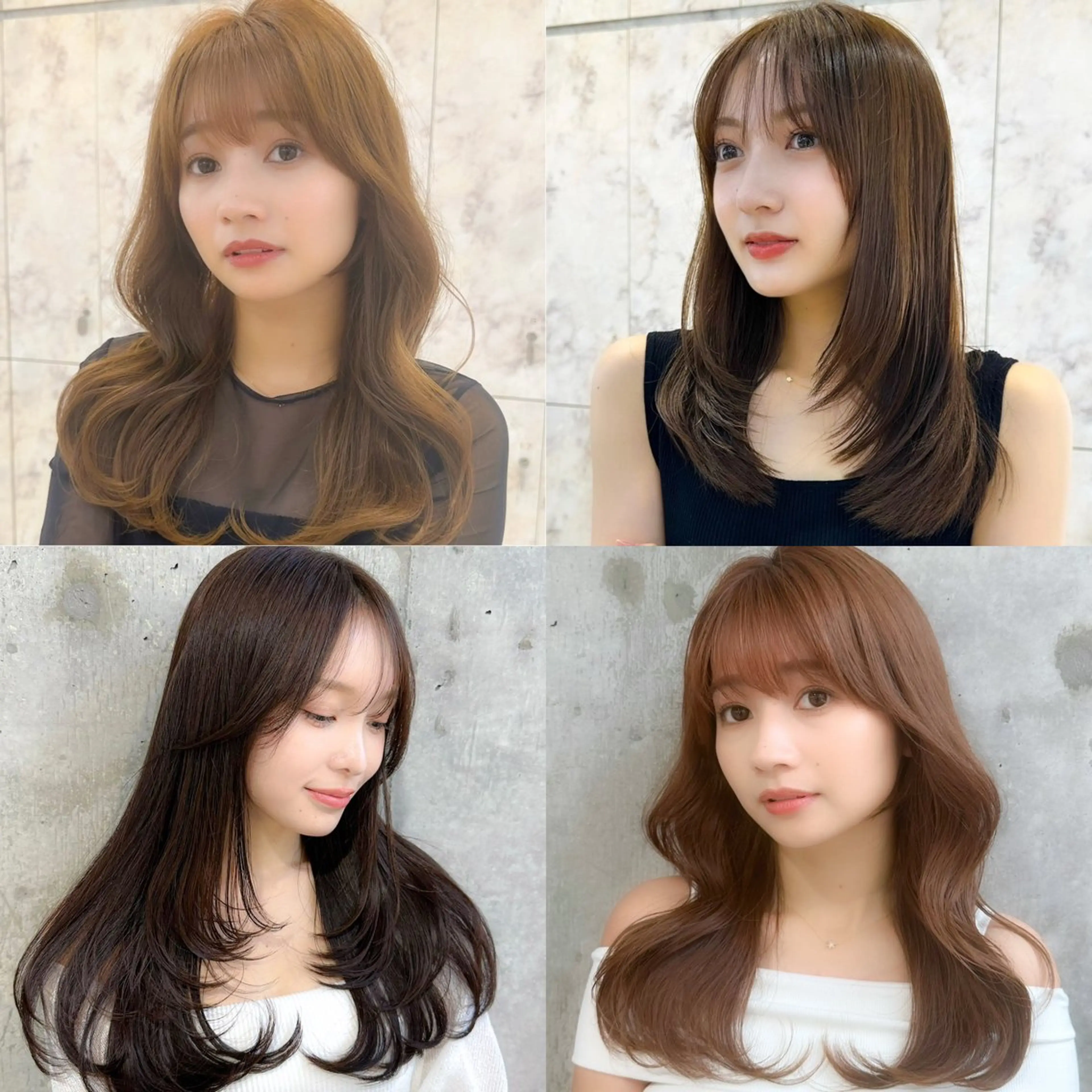 セミロング カラー カット トリートメント 新宿/韓国風レイヤー 髪質改善/渋谷直樹のヘアスタイル