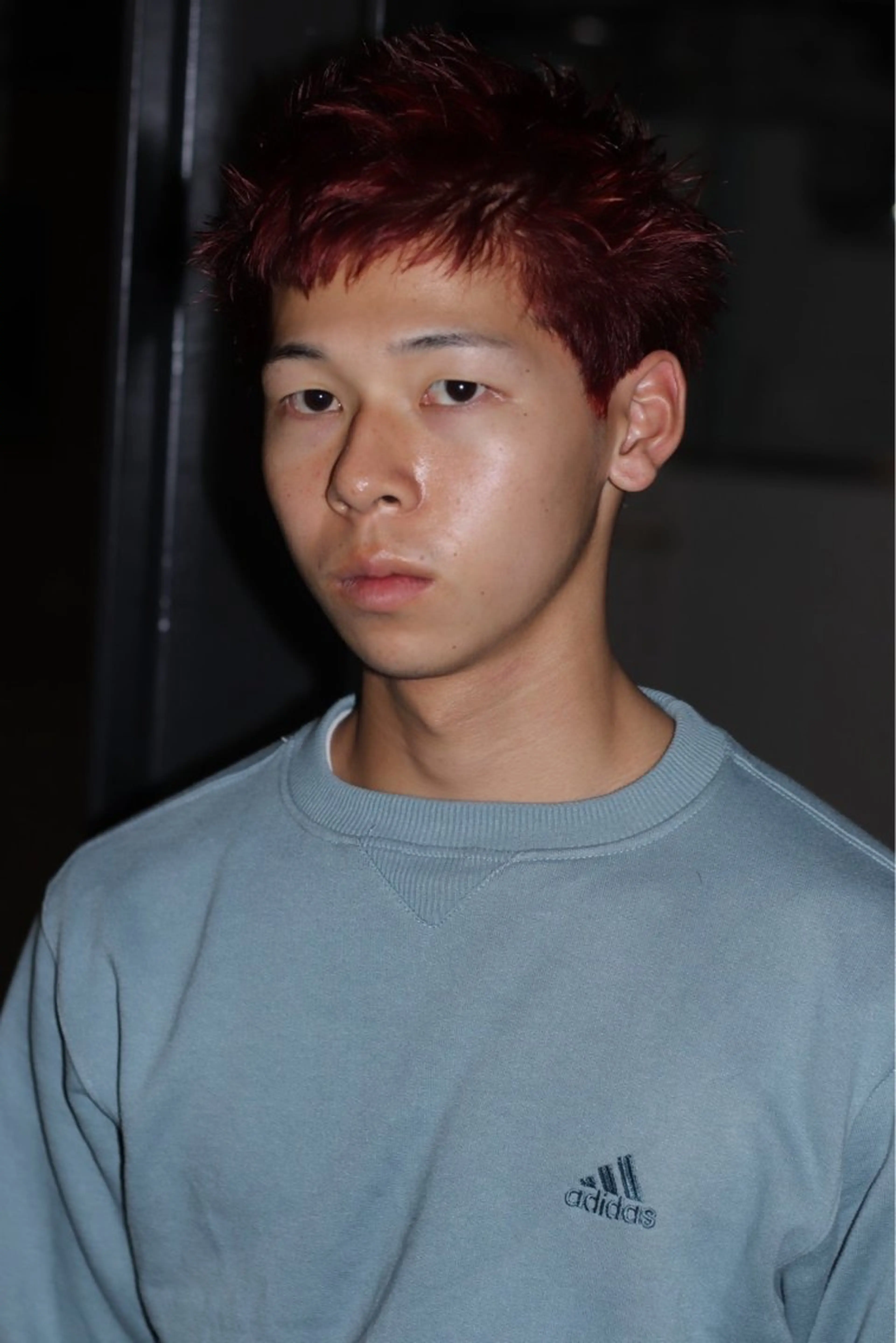 ショート カラー メンズ メンズブリーチ ブリーチ レッドカラー 浅岡 昭汰のヘアスタイル