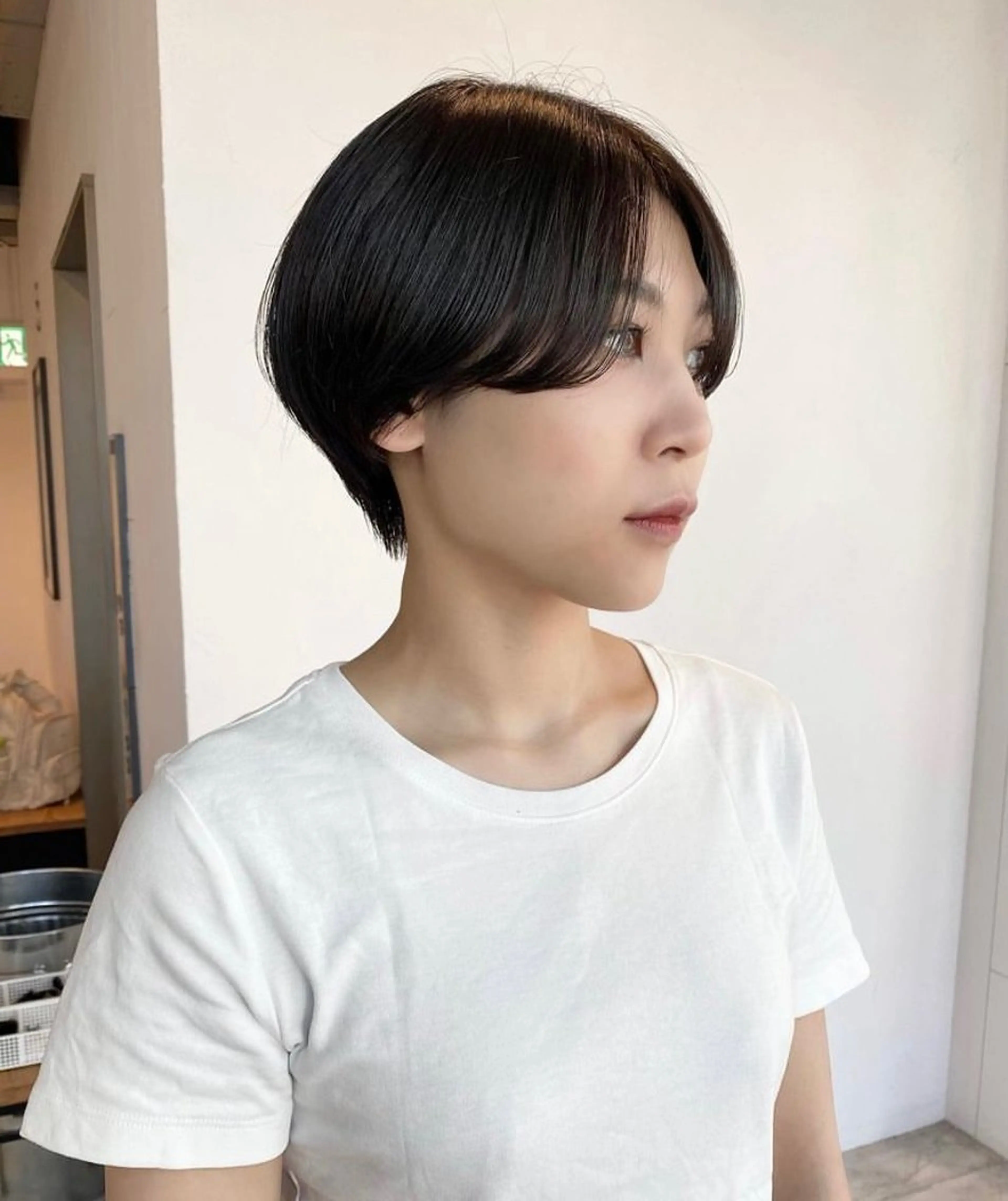 ショート 黒染め落とし ムラ修正　ハイトーンのヘアスタイル