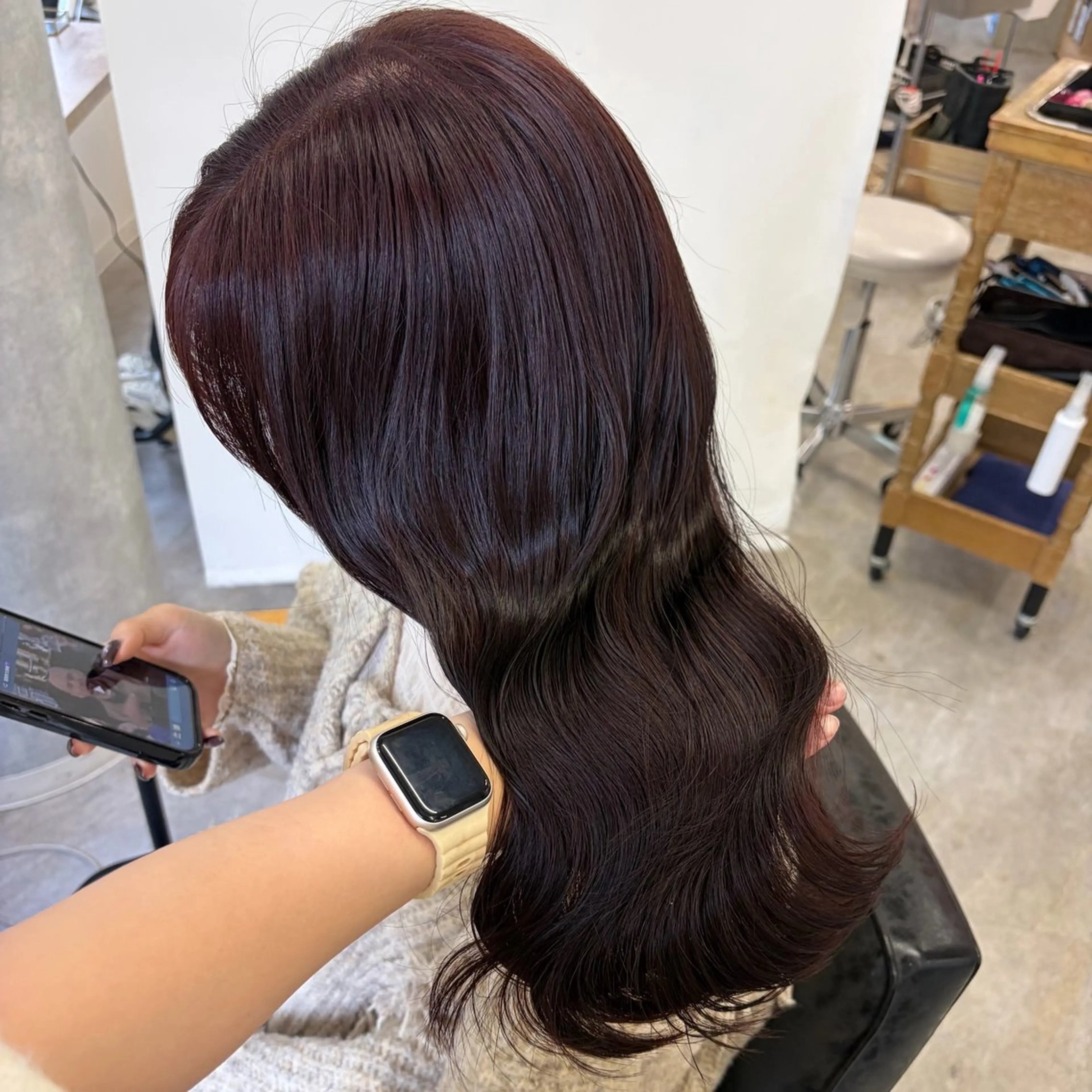 ロング カラー カット ヘアカラー トリートメント otoha✳︎ くすみカラーのヘアスタイル