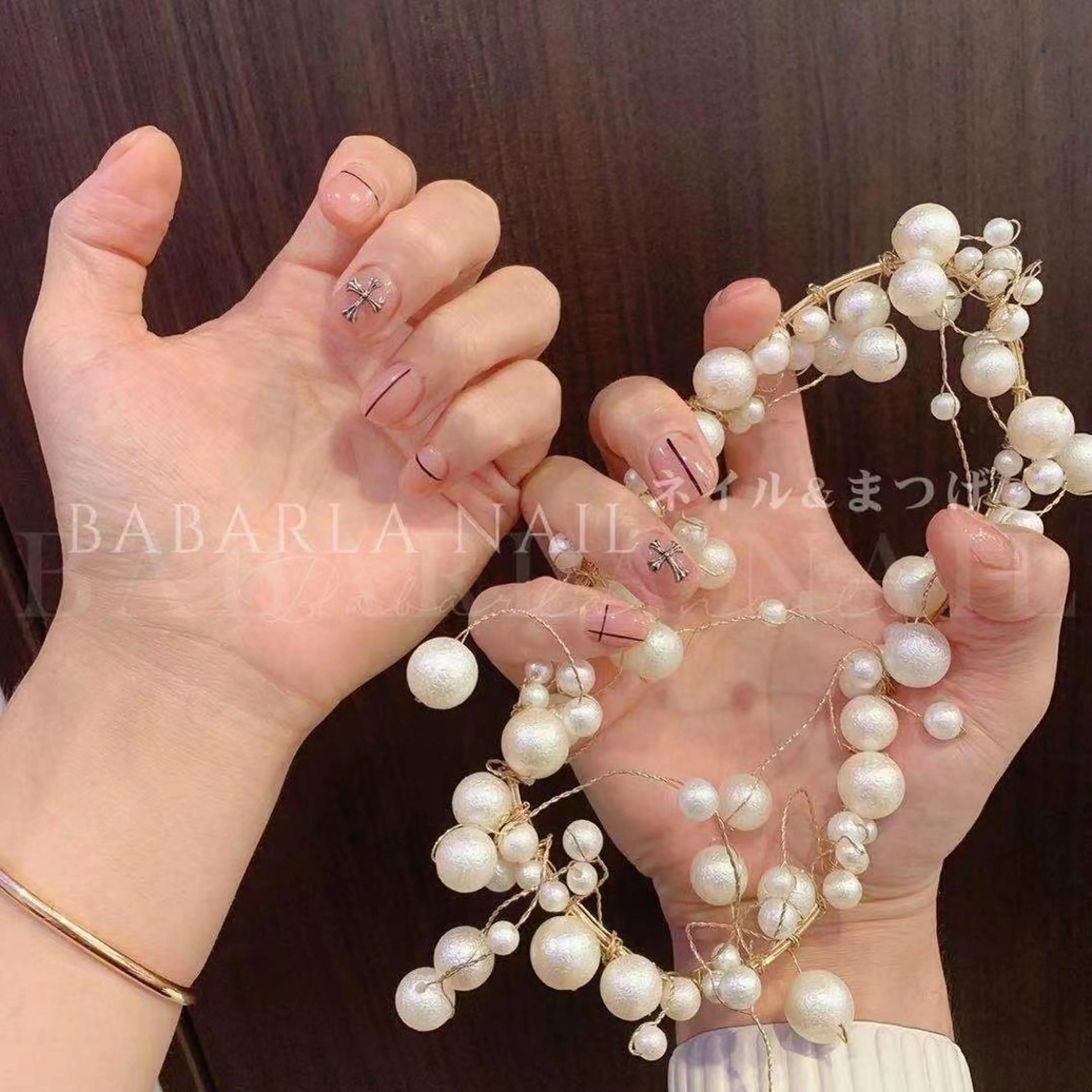 ネイル クリアネイル シルバー シンプルネイル Babarla Nailのネイルデザイン