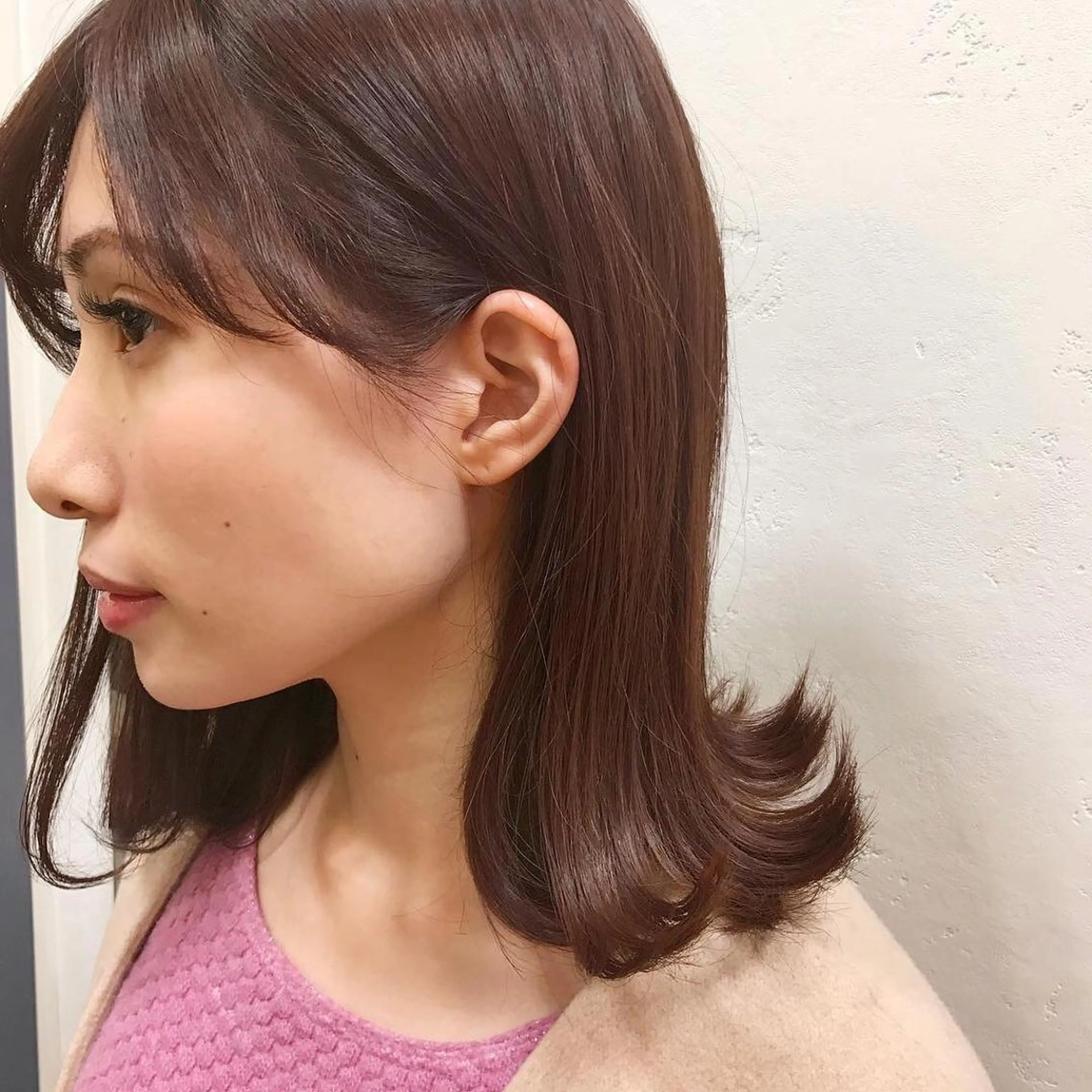 ミディアム カラー ピンクカラー バイオレットカラー 八谷 将平のヘアスタイル