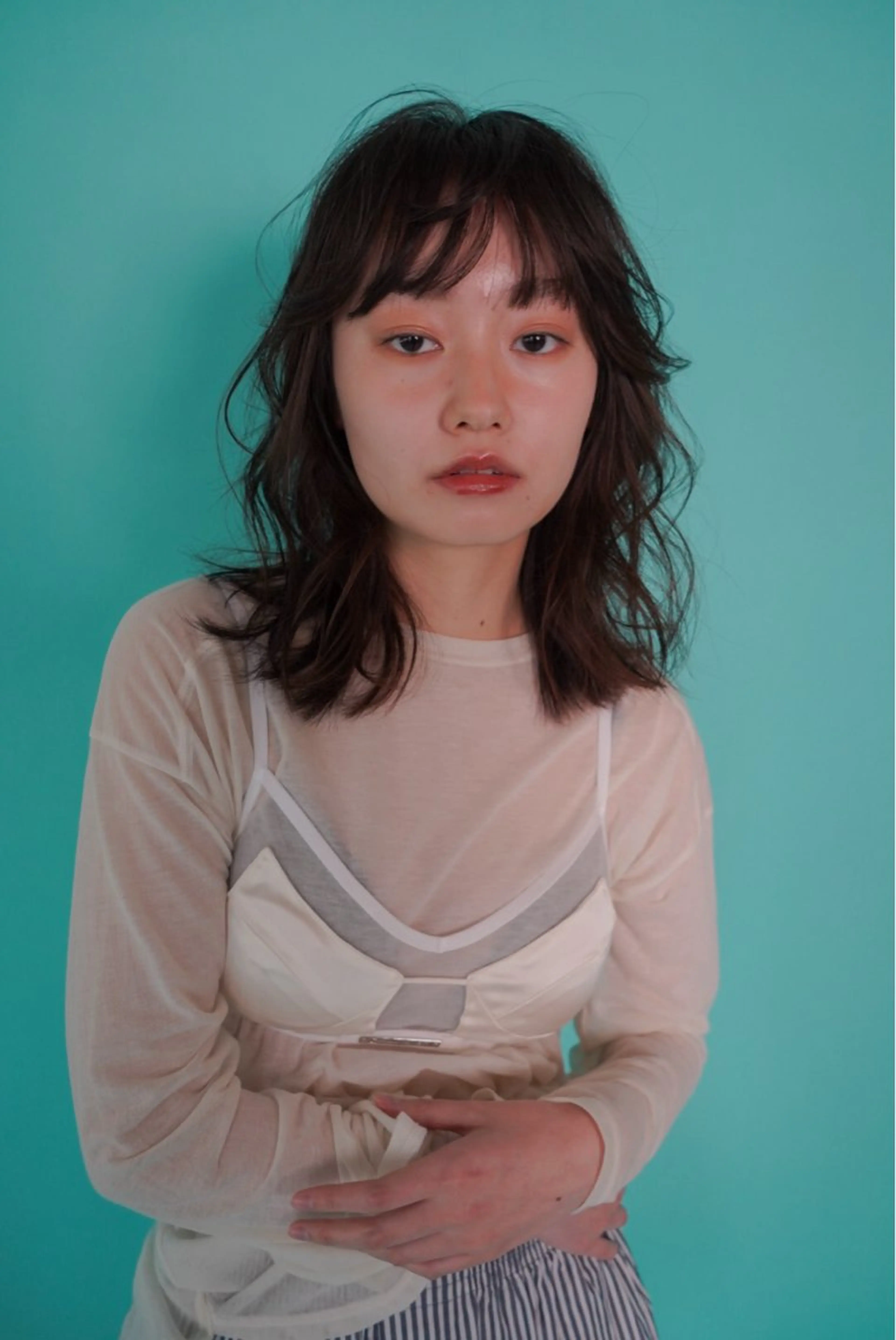 ミディアム パーマ パーマ/レイヤー 岩山丈一郎のヘアスタイル