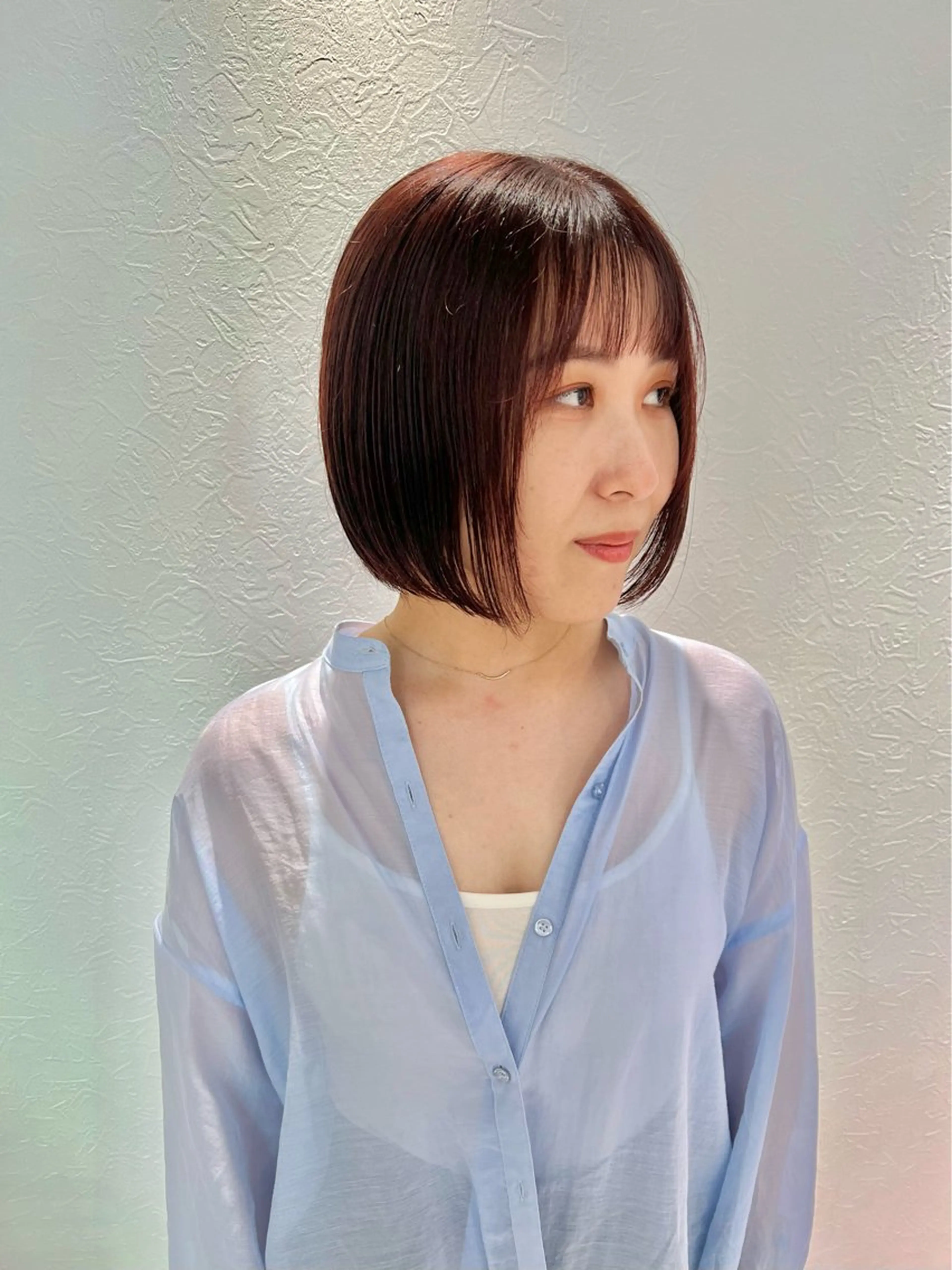 ショート カラー ブラウンカラー ピンクカラー ピンクブラウン ボブ 「sumi」 AMIのヘアスタイル