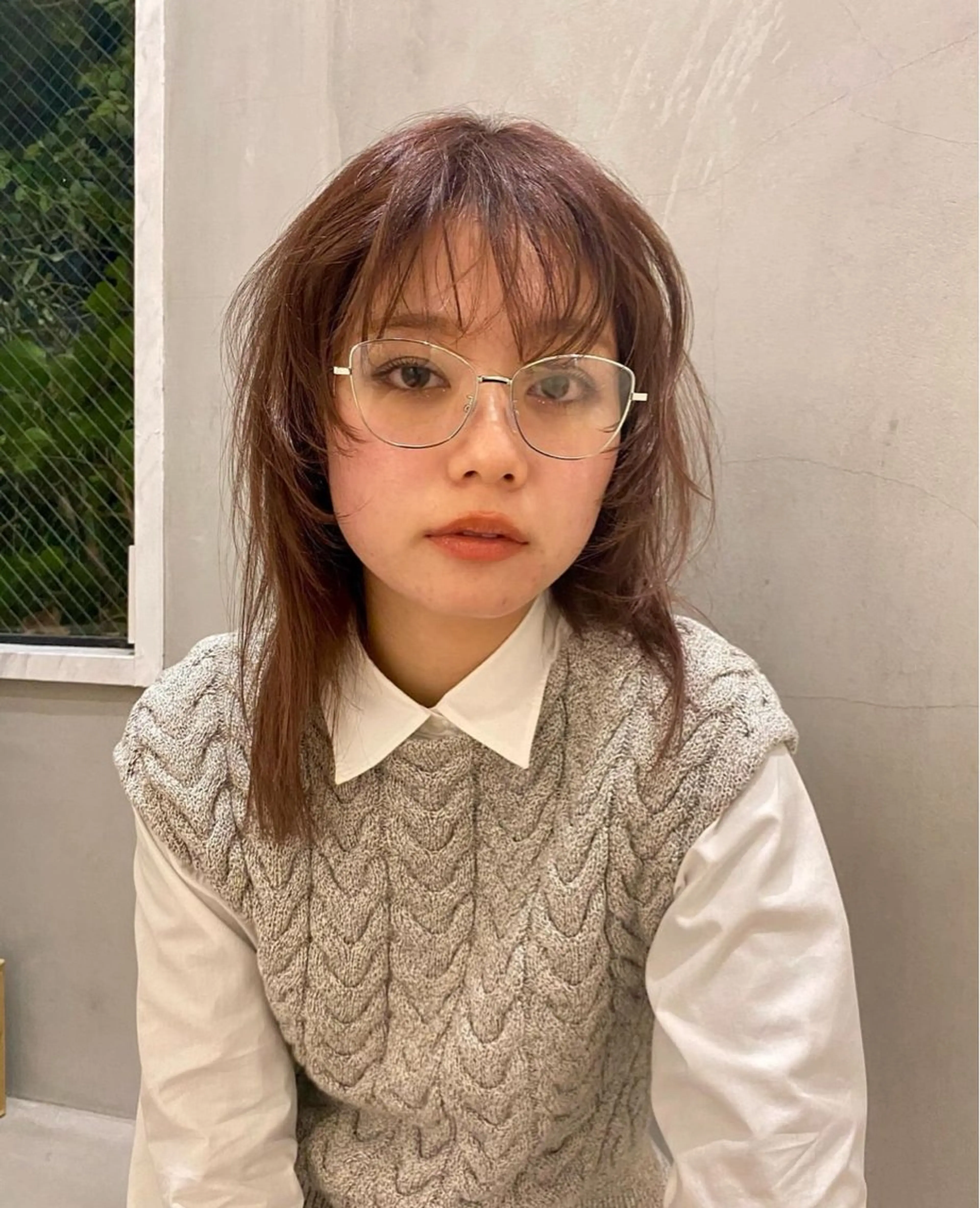 ミディアム 捺葵 @72tomi__のヘアスタイル