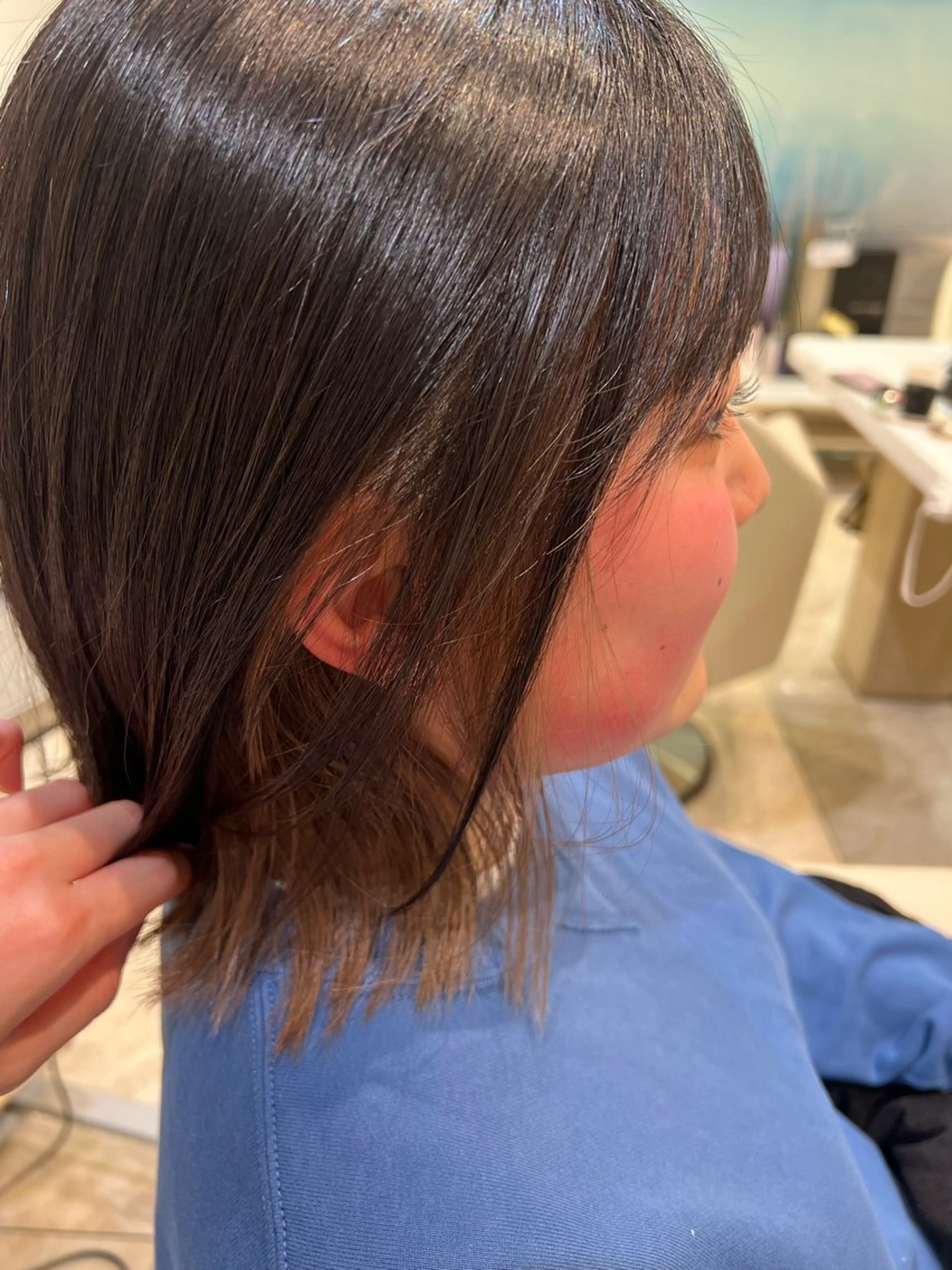 ショート カラー ヘアカラー トリートメント 縮毛矯正/ショート 長岡/姉崎宏実🌿のヘアスタイル