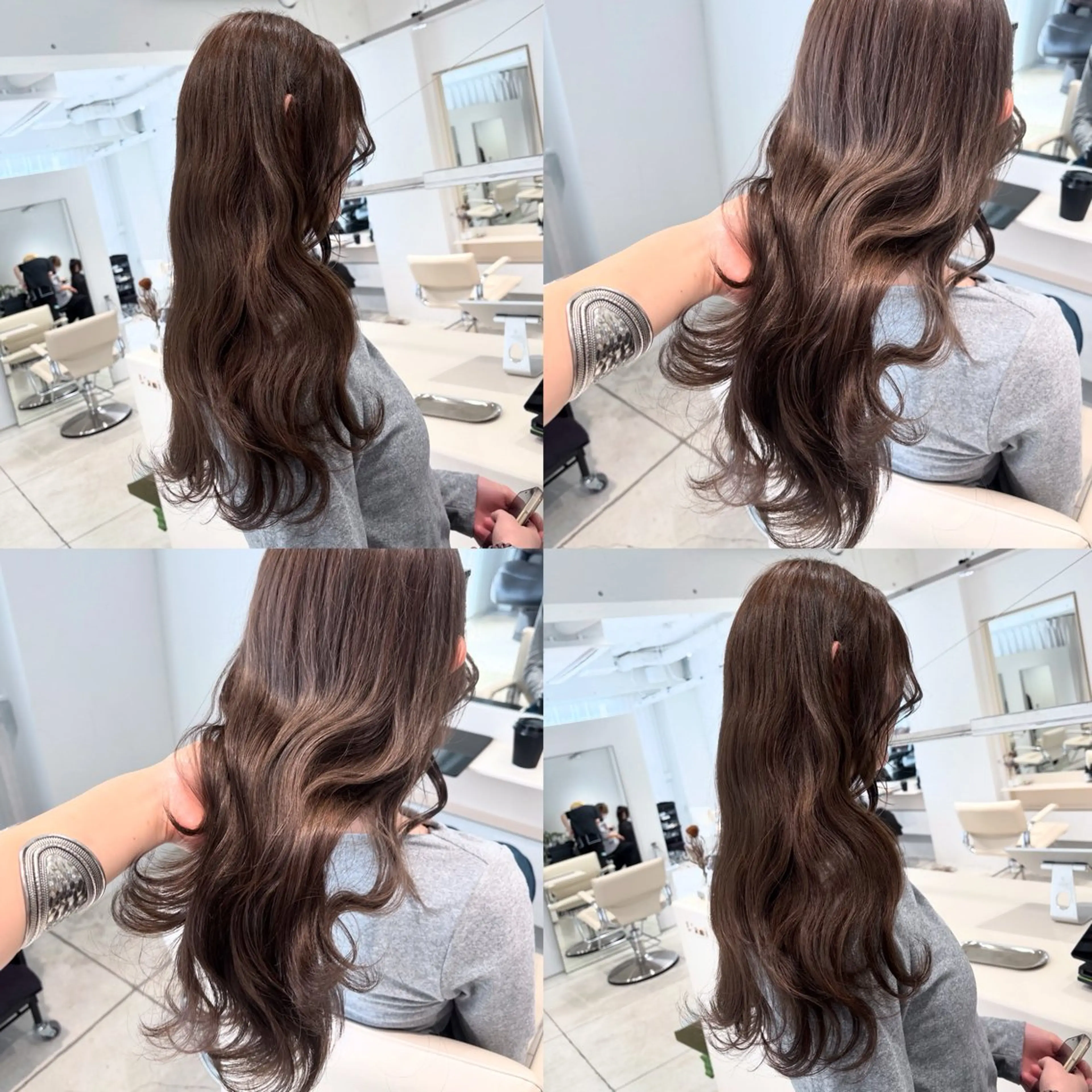 セミロング カラー ベージュカラー ブリーチ ブラウンカラー ブラウンベージュ 透明感カラー カット ヘアカラー トリートメント ヘッドスパ ヘアセット カジュアルを女っぽく 𝗮𝘆𝗮𝗰𝗼のヘアスタイル