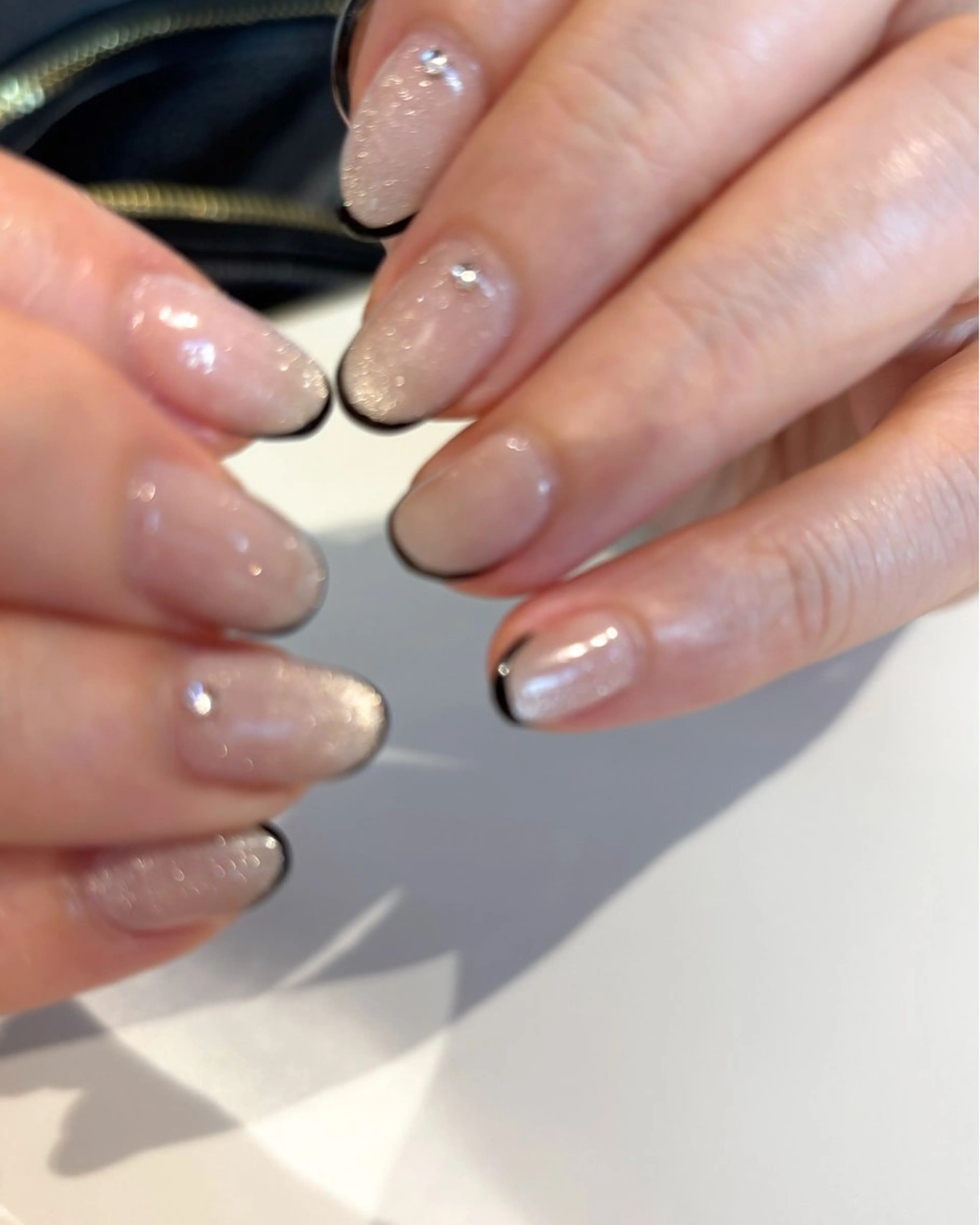 ネイル フレンチネイル ジェルネイル キラキラネイル マグネットネイル ニュアンスネイル ハンドネイル tamu nail 　金町のネイルデザイン