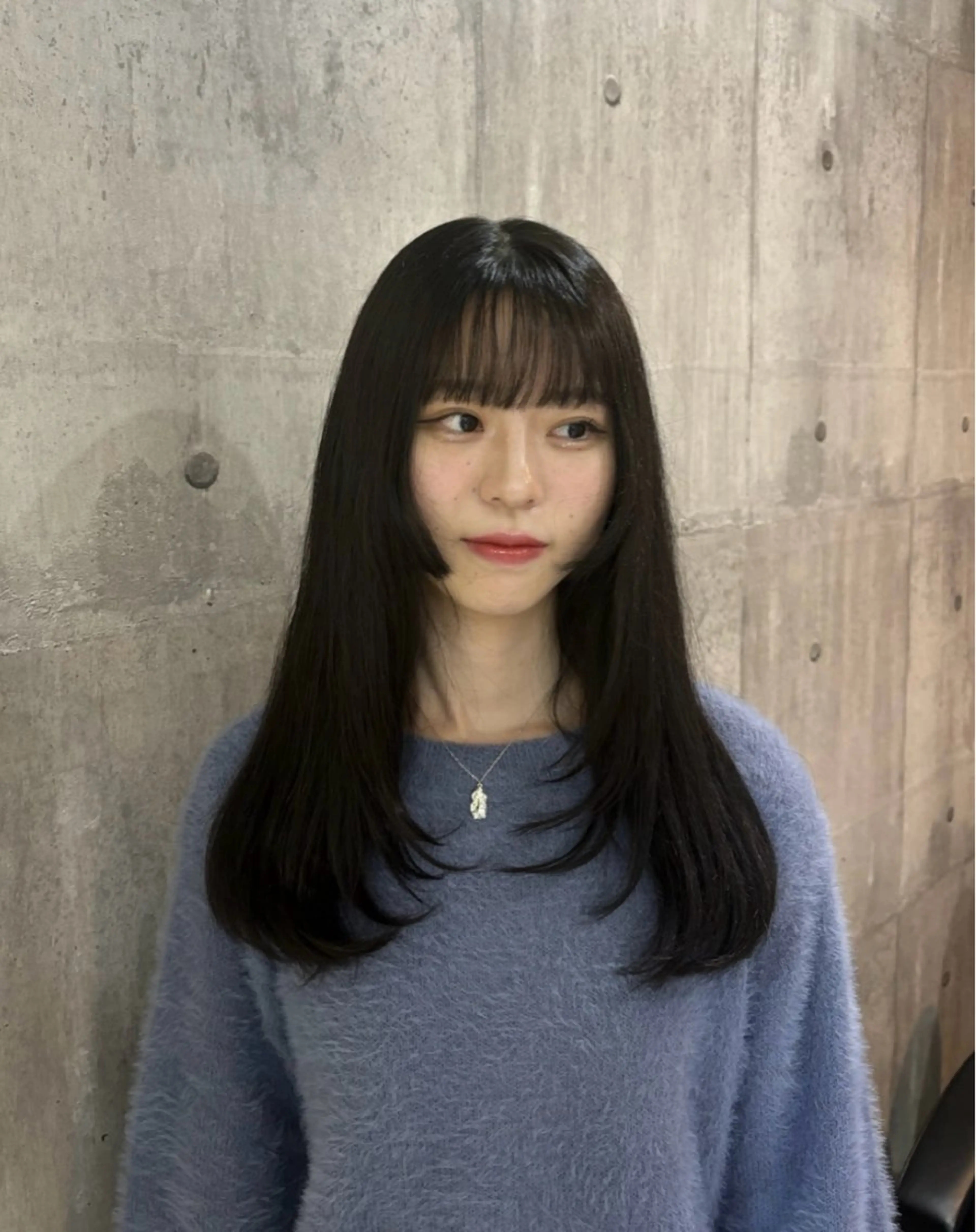 ロング ボブ 顔周りカット ロング カット enrich / キタガワ カノンのヘアスタイル