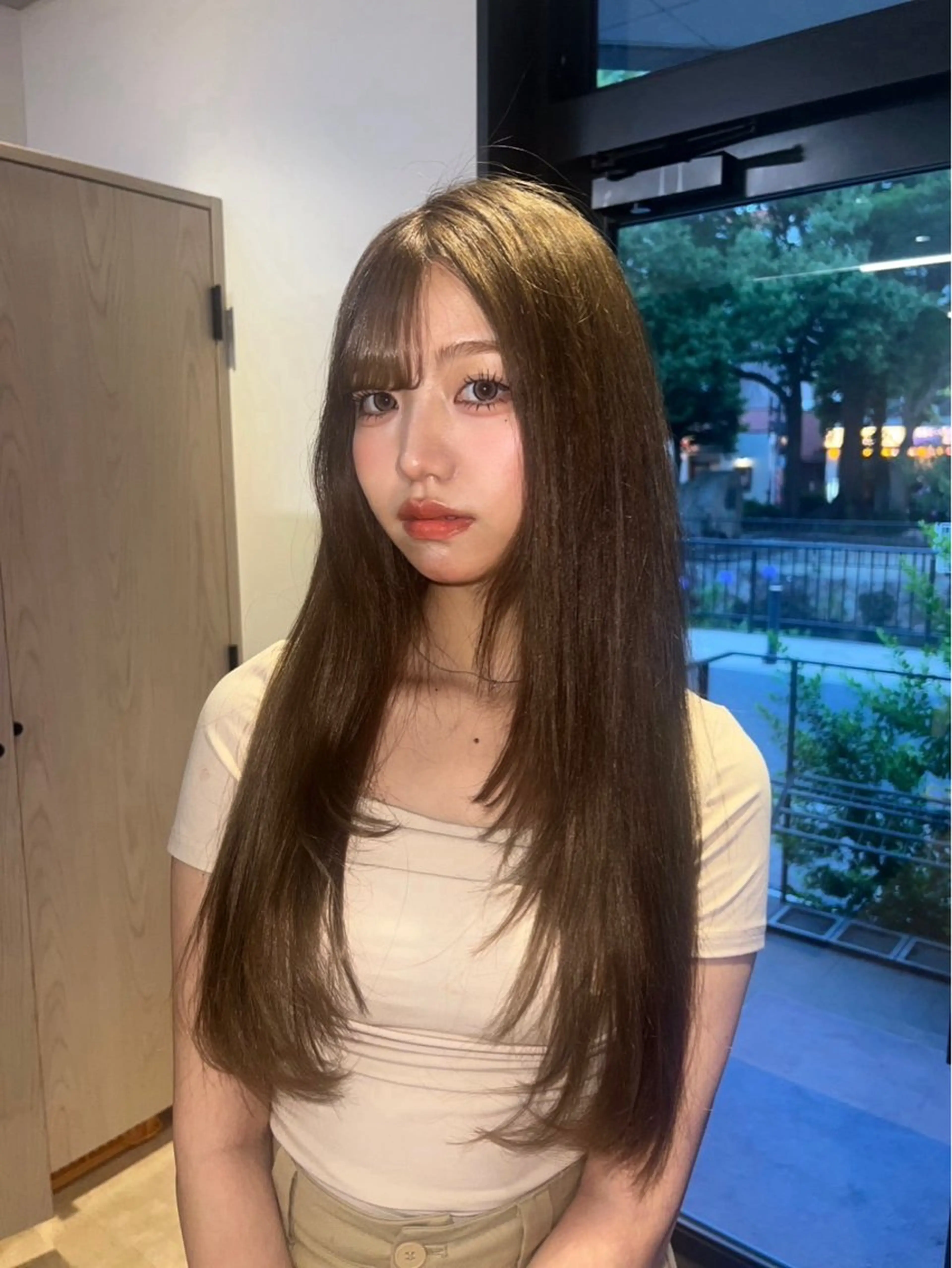 ロング カラー 岡山ハイトーン・ ルーツカラー/こもものヘアスタイル