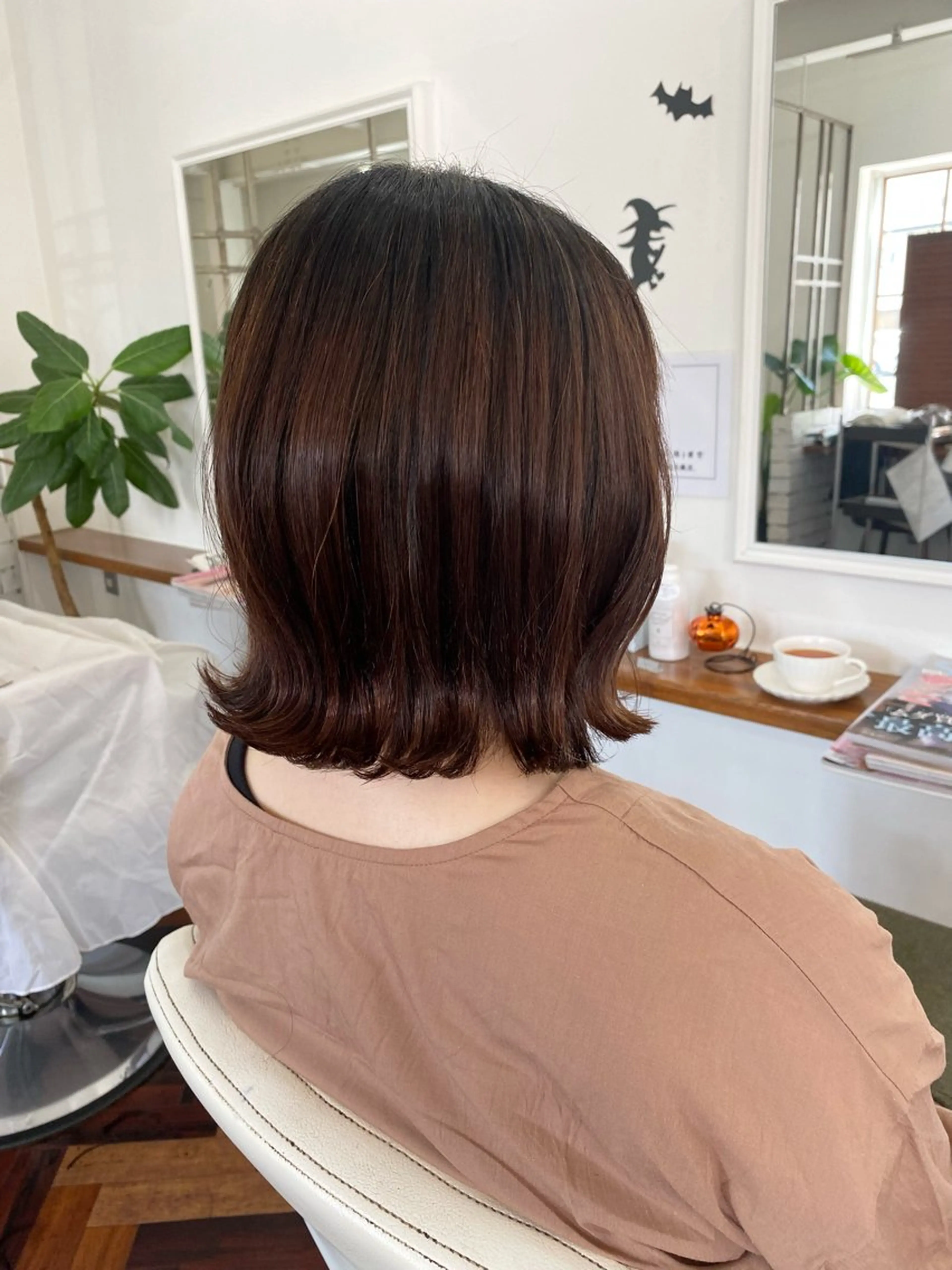 ミディアム カラー パーマ ボブ Kazaoka Saraのヘアスタイル