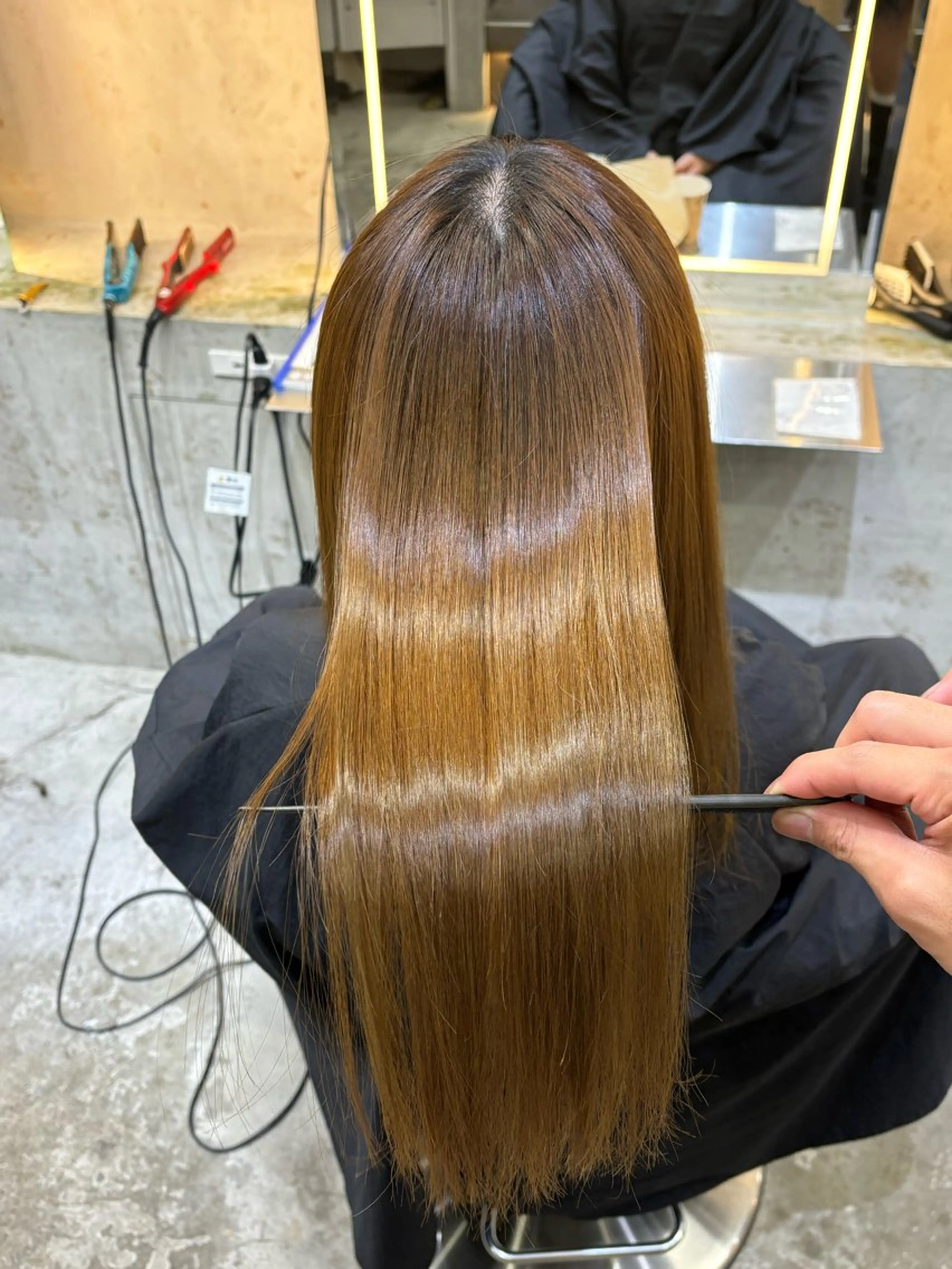 縮毛矯正 うる艶縮毛カラー✨ たいよう☀️のヘアスタイル