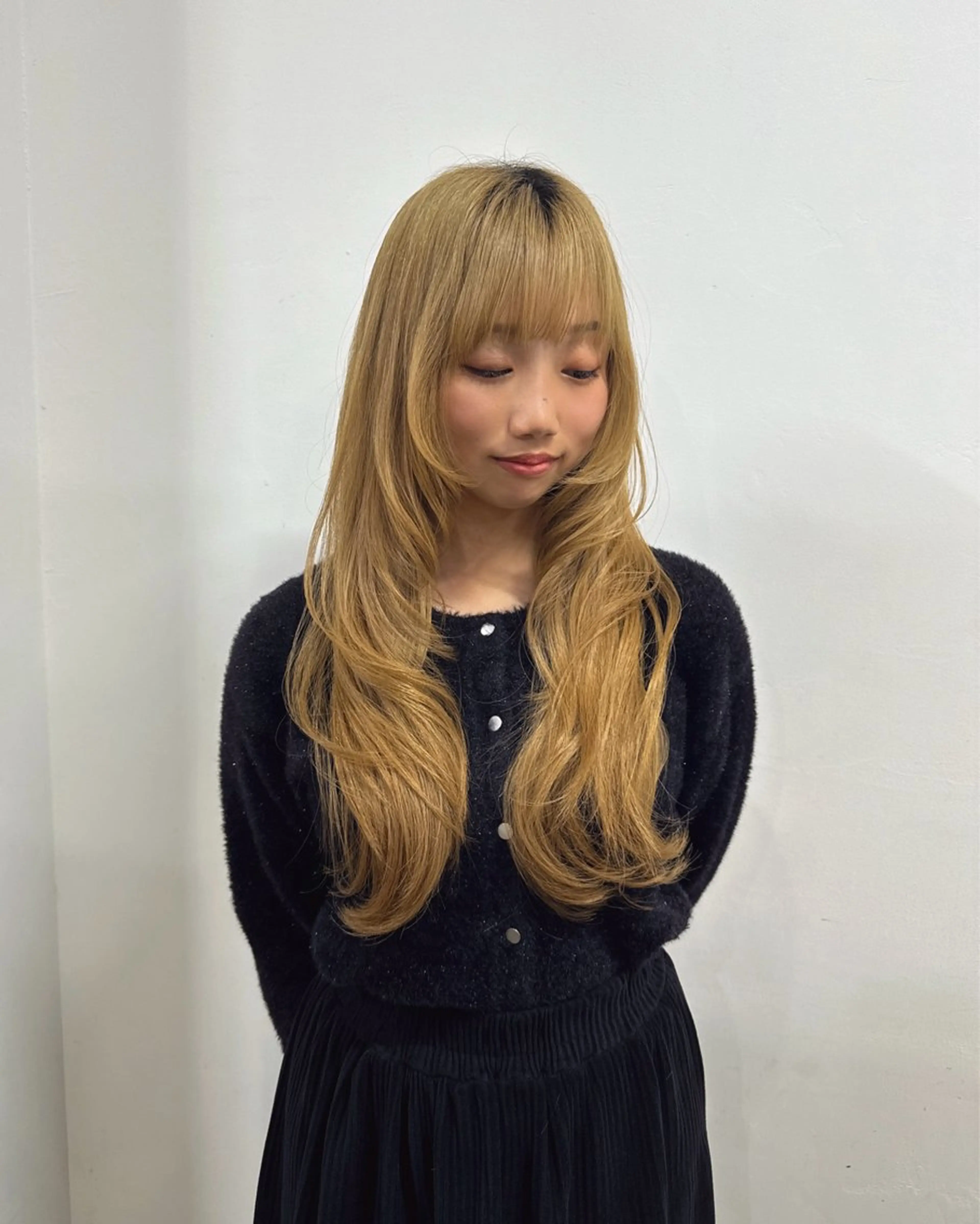 ロング ハイレイヤー レイヤーカット カット トリートメント 【韓国レイヤー特化 ハッシュカット】のヘアスタイル