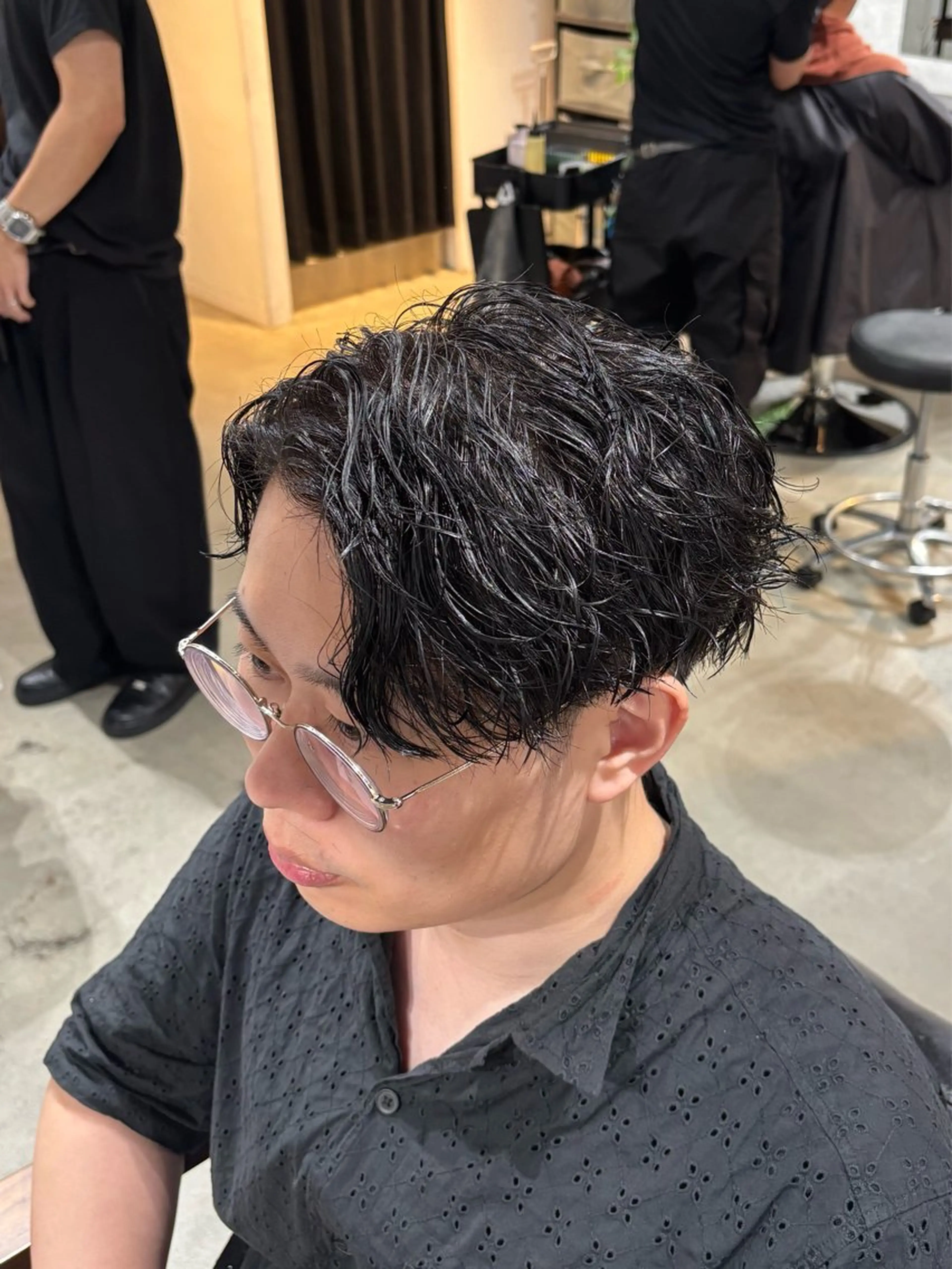 パーマ メンズ メンズパーマ 韓国ヘア 高森蓮のヘアスタイル