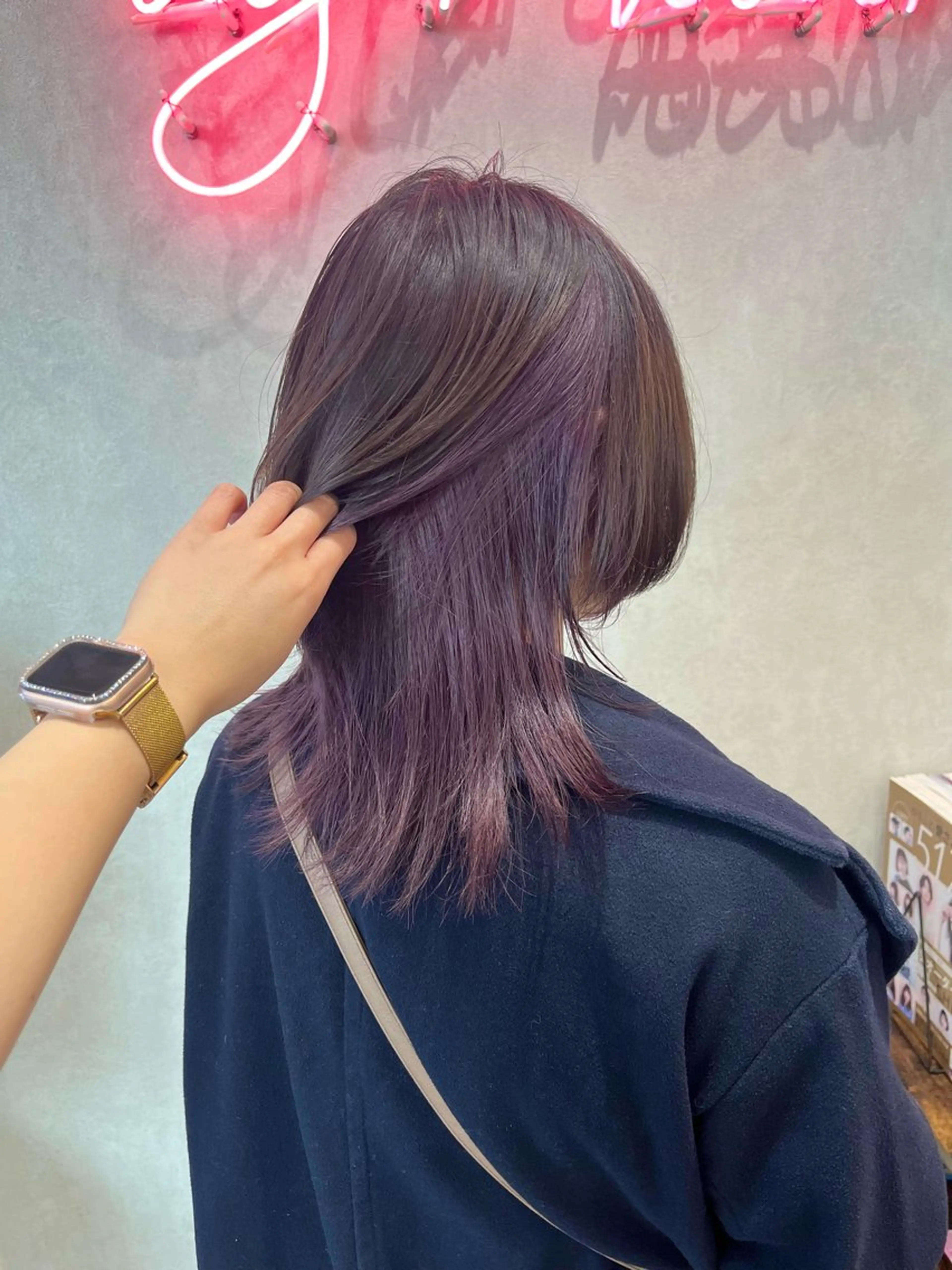 セミロング カラー カット ヘアカラー 🪽髪質改善矯正 🤍MIU🤍のヘアスタイル