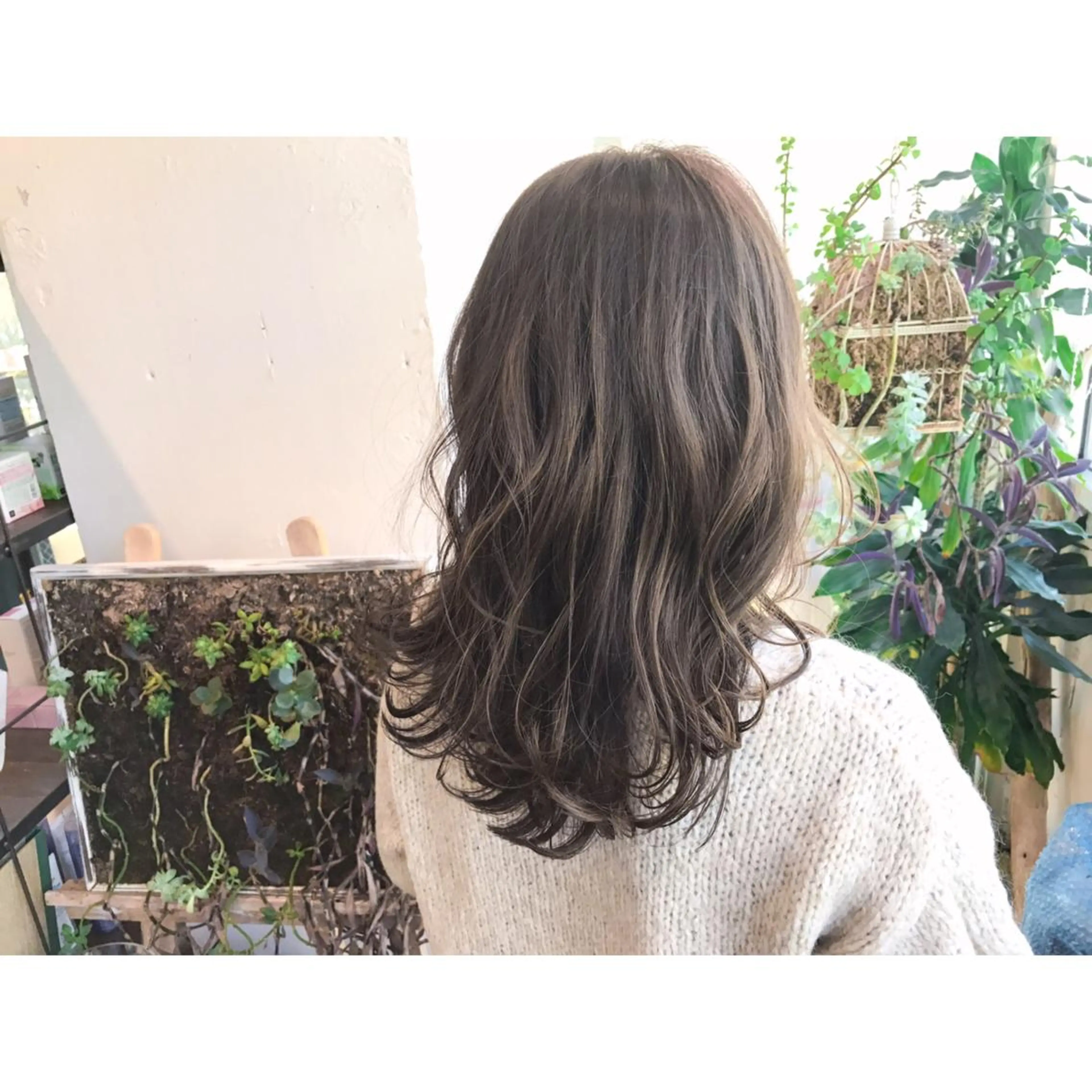 セミロング カラー ブルーカラー ブルージュ ショート/レイヤー なら石井知希のヘアスタイル