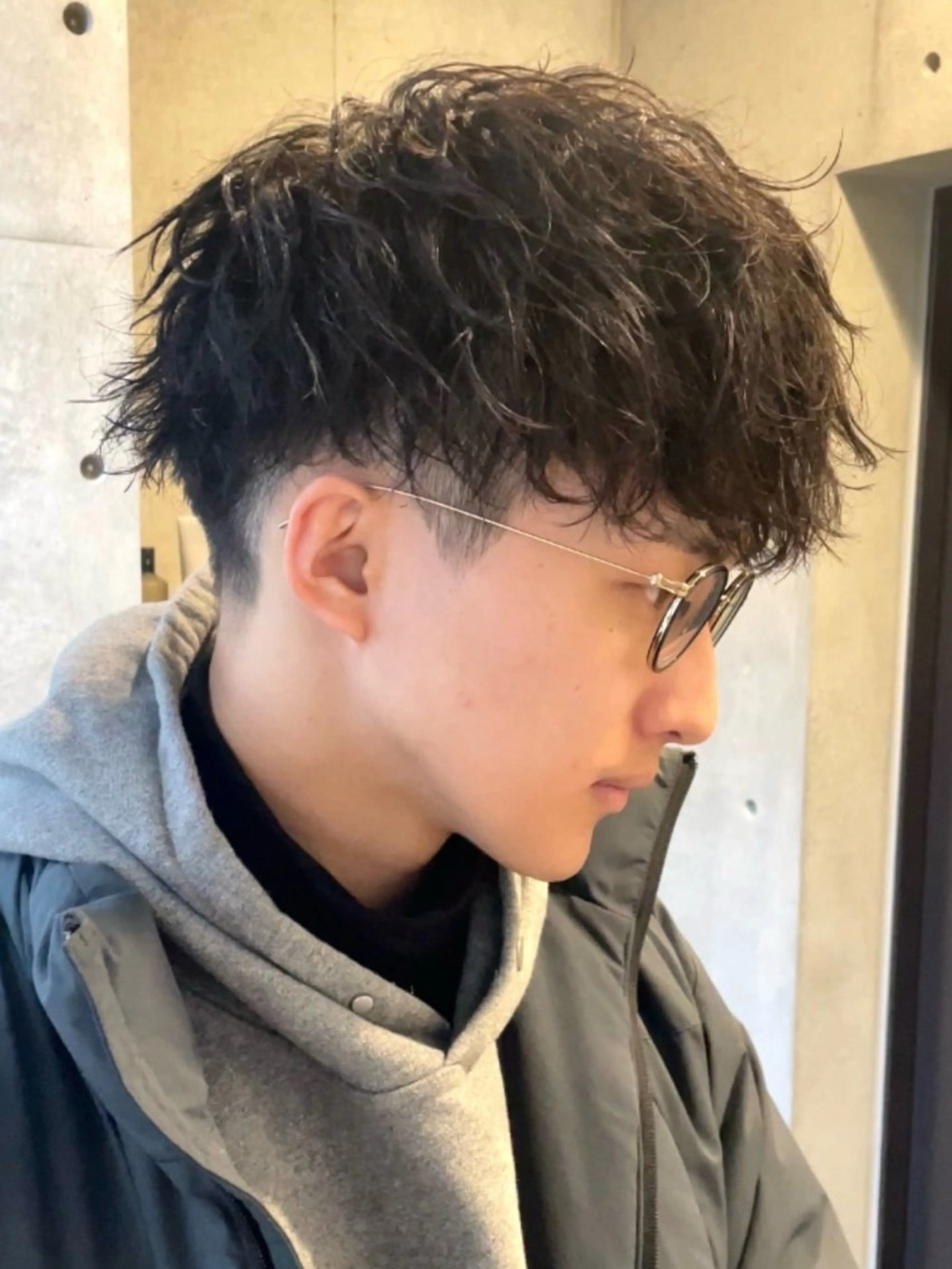 メンズカット＋シャドウパーマの写真