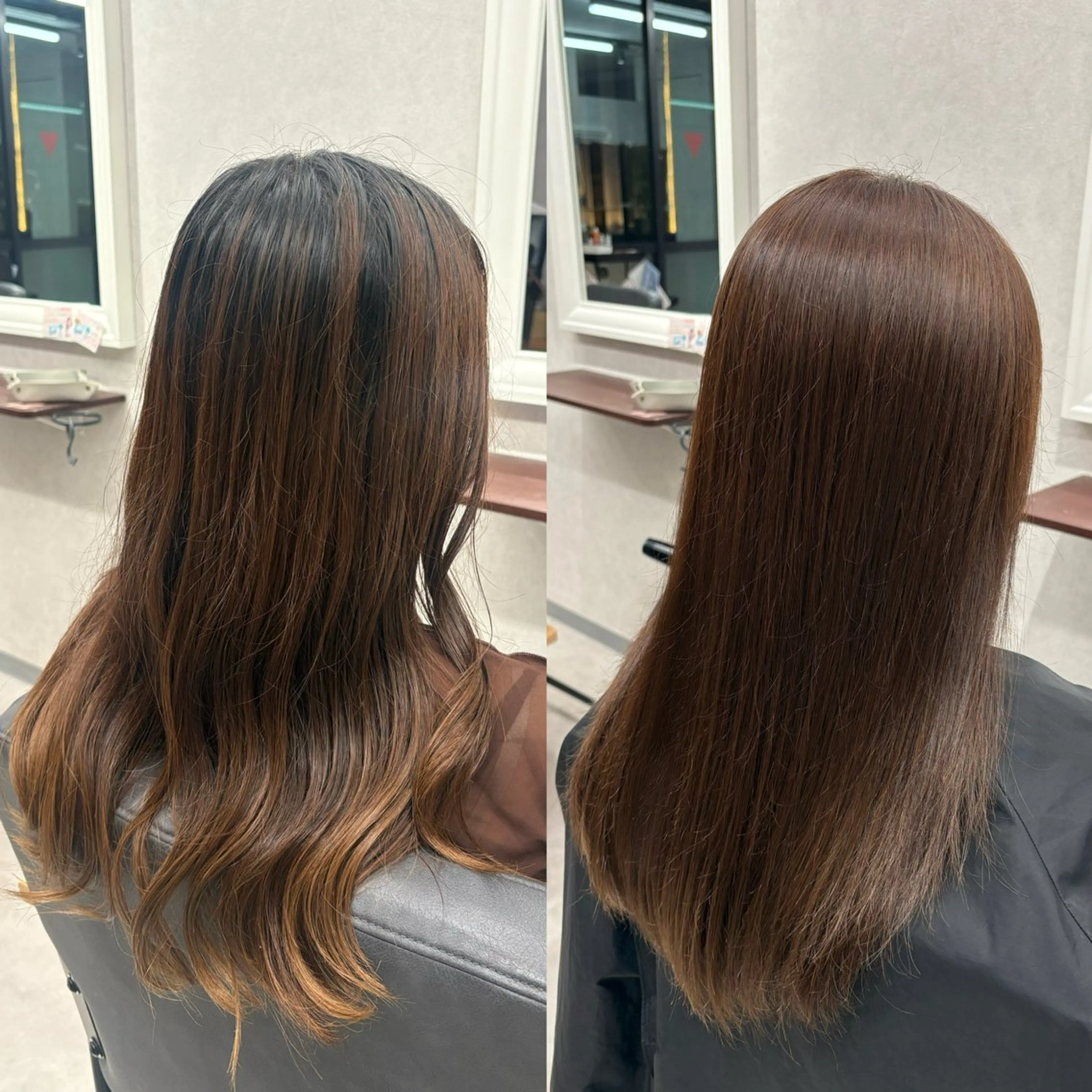 セミロング カラー 透明感カラー ／kana‎🤍のヘアスタイル