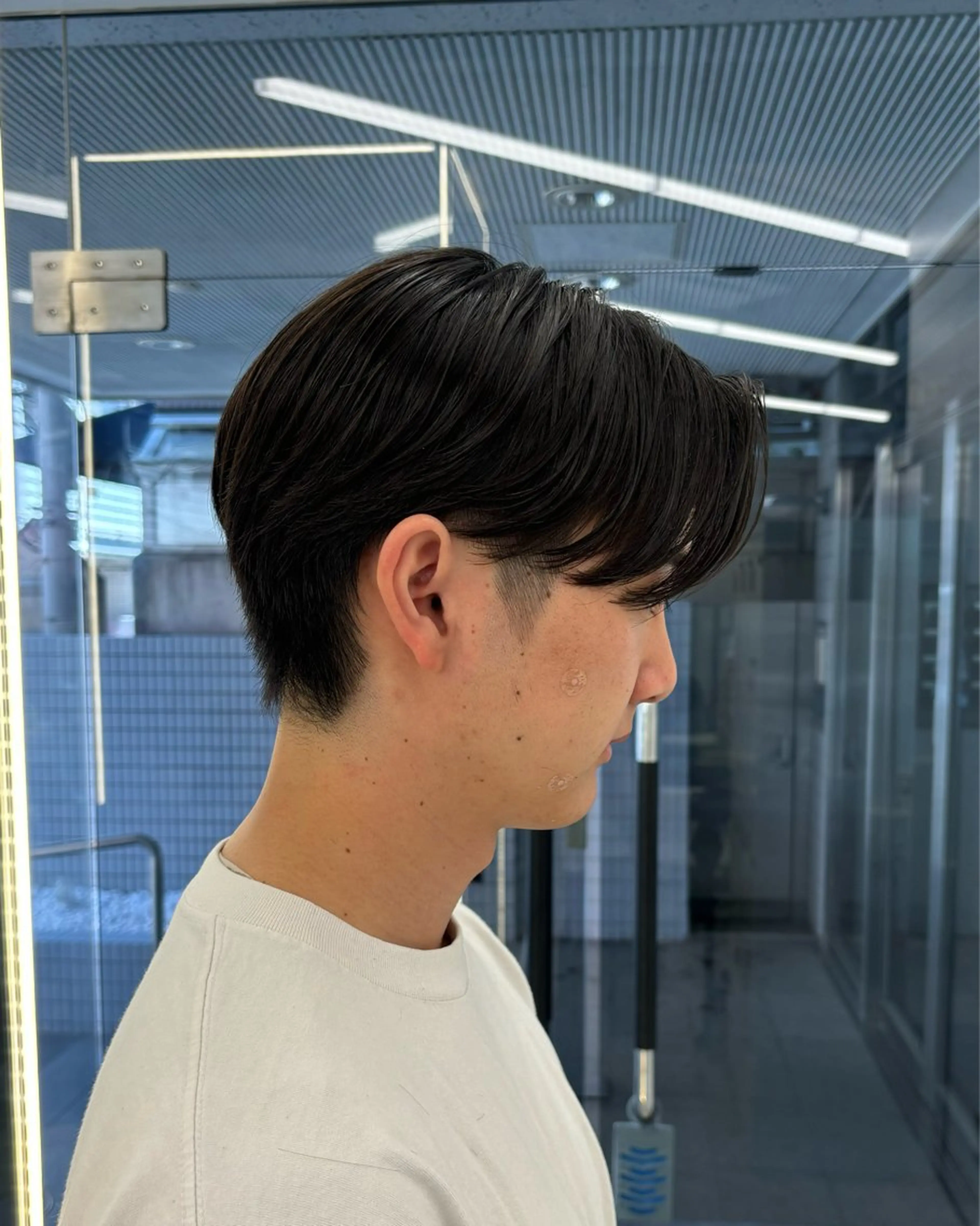 ショート パーマ メンズ センターパート メンズパーマ ニュアンスパーマ カット パーマ トリートメント 森龍馬 メンズ専門美容師のヘアスタイル