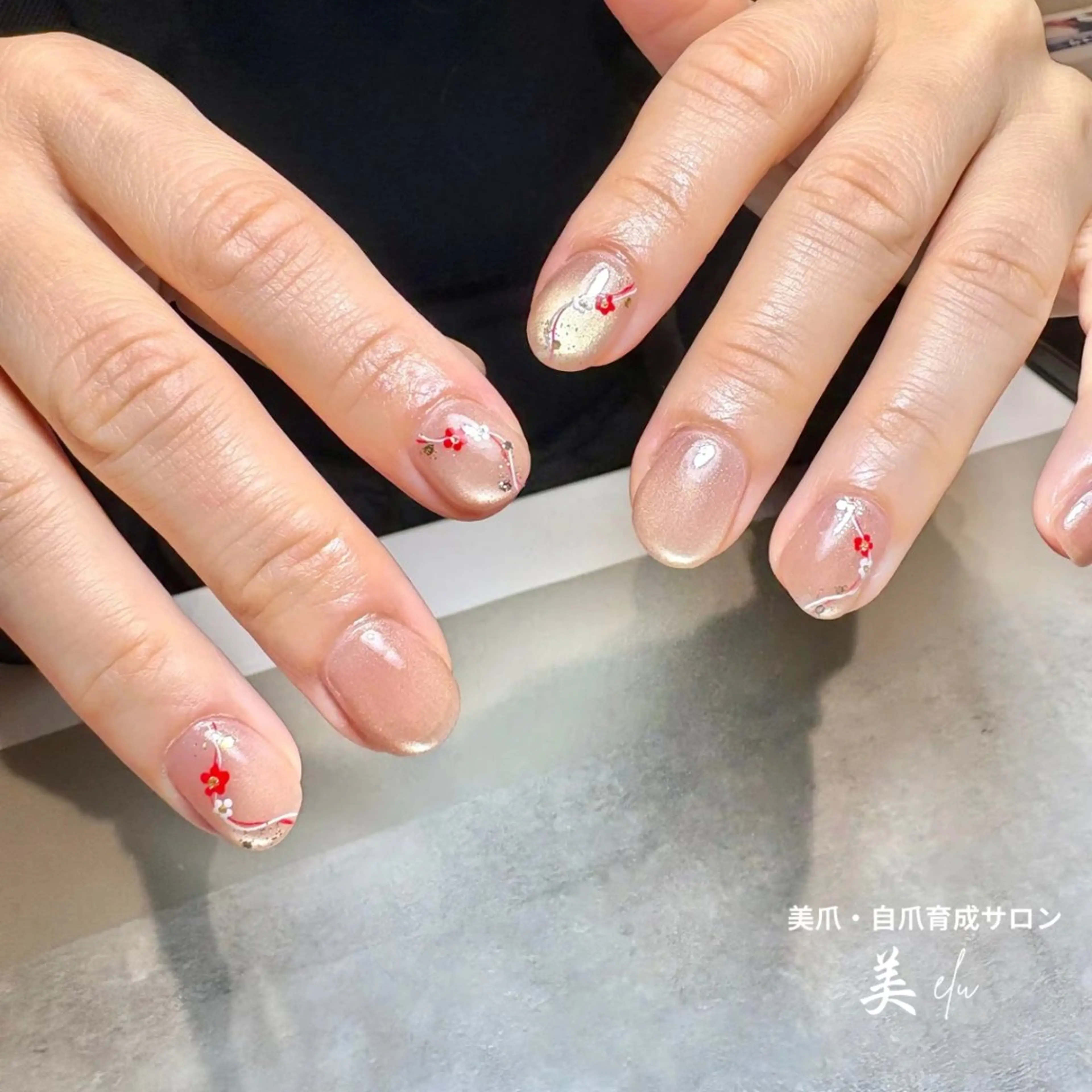 ネイル ジェルネイル シンプルネイル ハンドネイル 美爪・自爪育成サロン 美elu(ビエル)のネイルデザイン