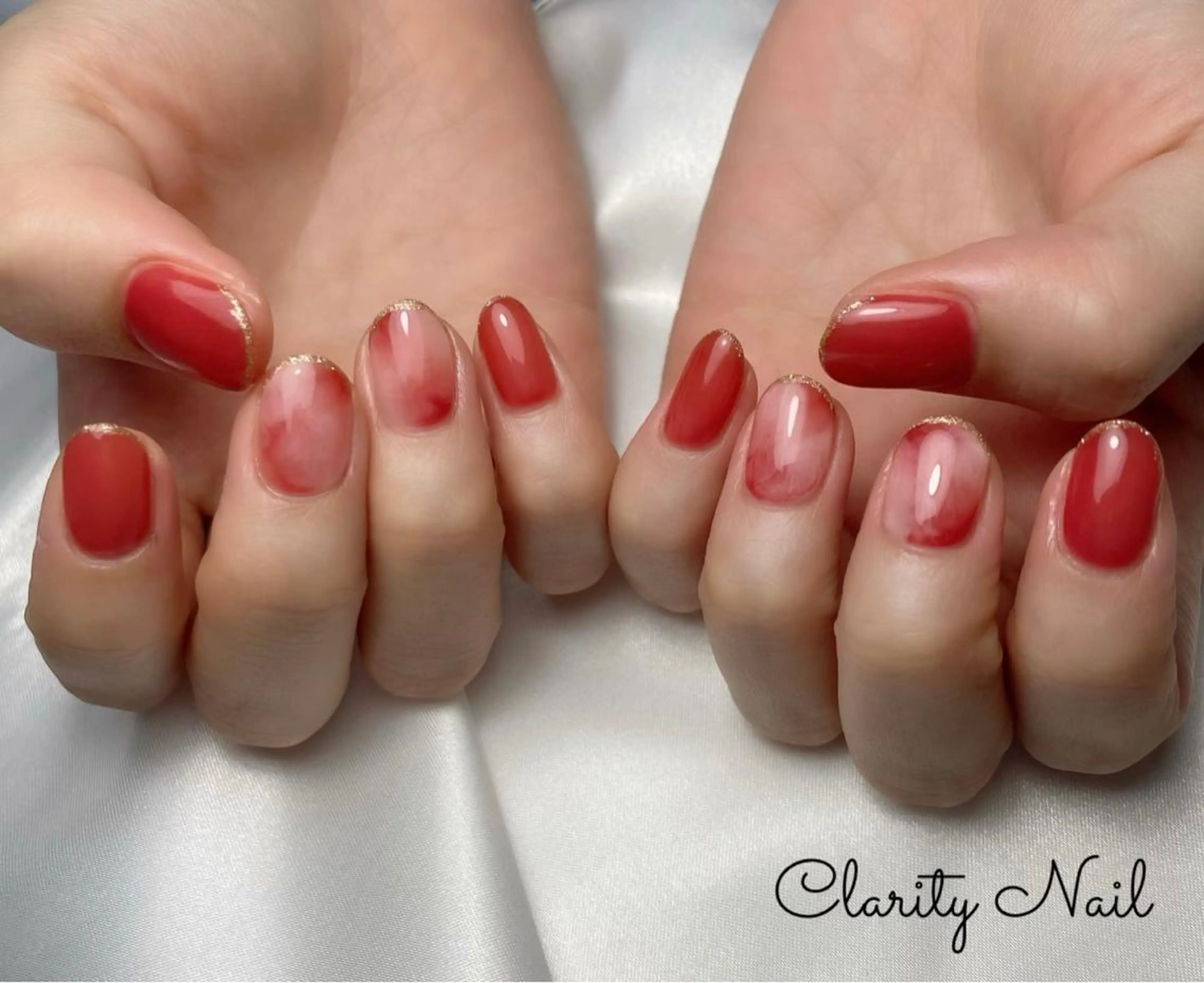 ネイル アートネイル ラメ(グリッター) 持ち込み ハンドネイル Clarity Nailのネイルデザイン