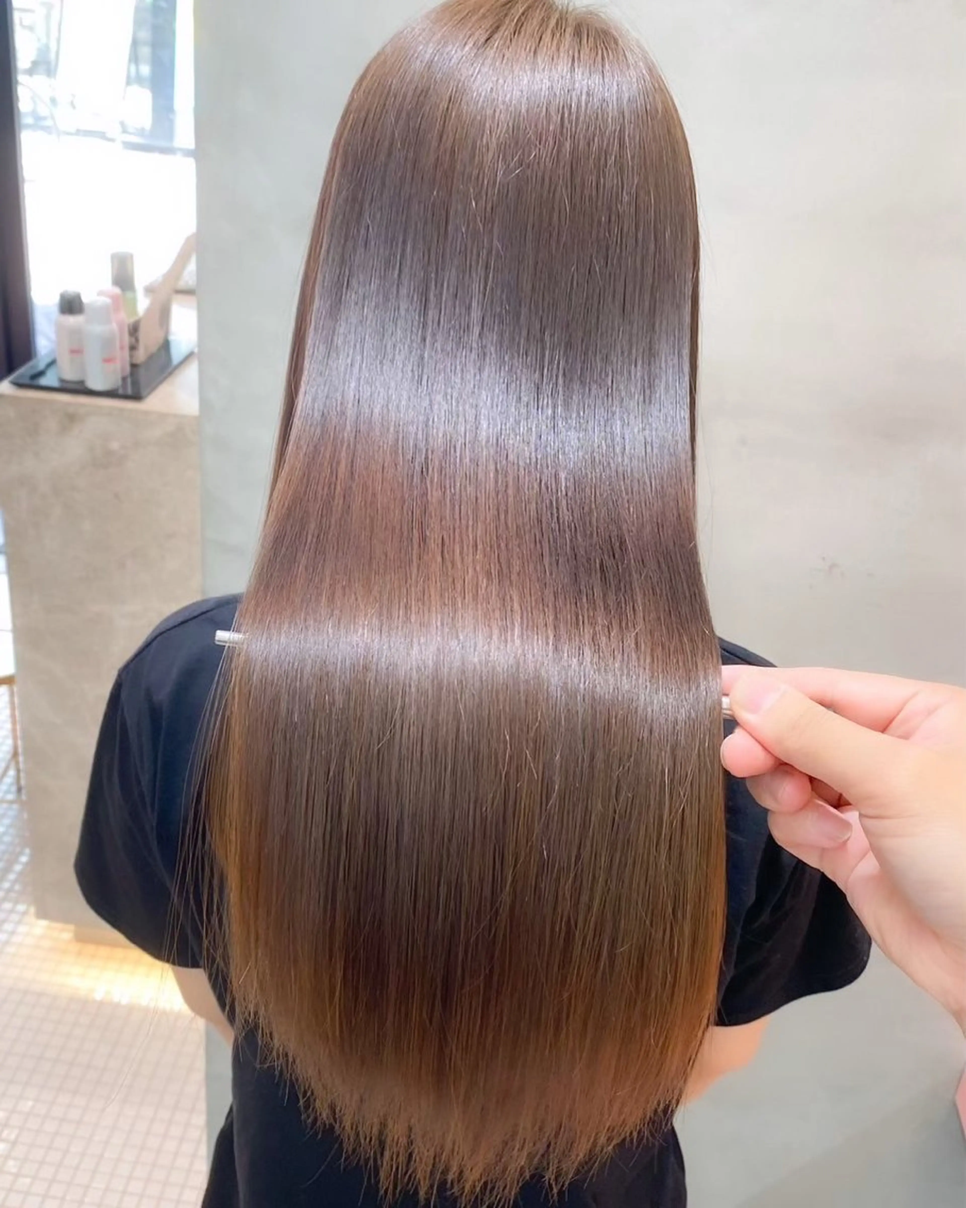 【柔らか・巻ける縮毛】カット+縮毛矯正👩🦱内部補修トリートメント💎髪質改善艶髪 ミニモ限定❣️ショートボブロングの写真