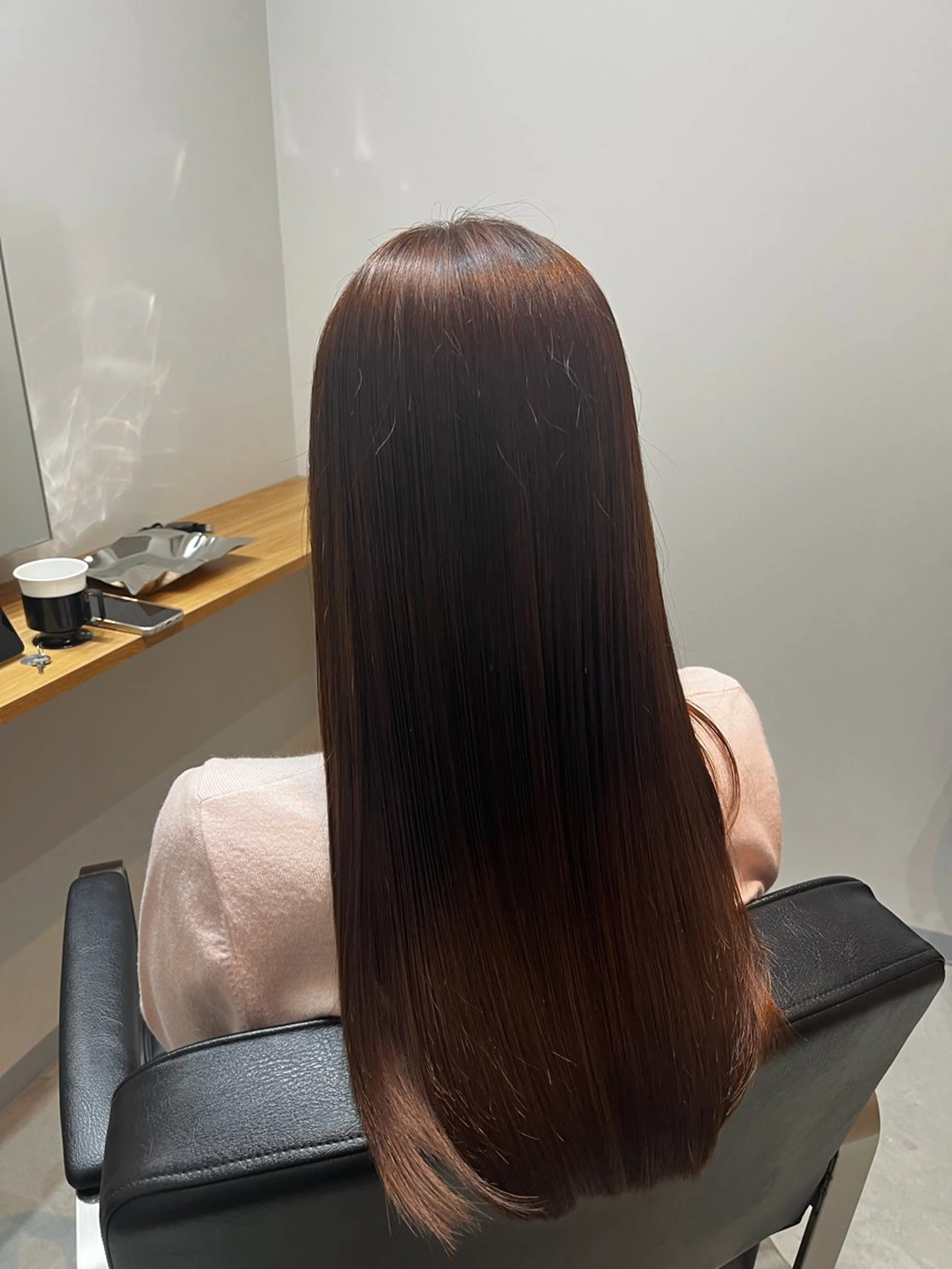 ロング omaフクダ 縮毛矯正/艶髪カラーのヘアスタイル