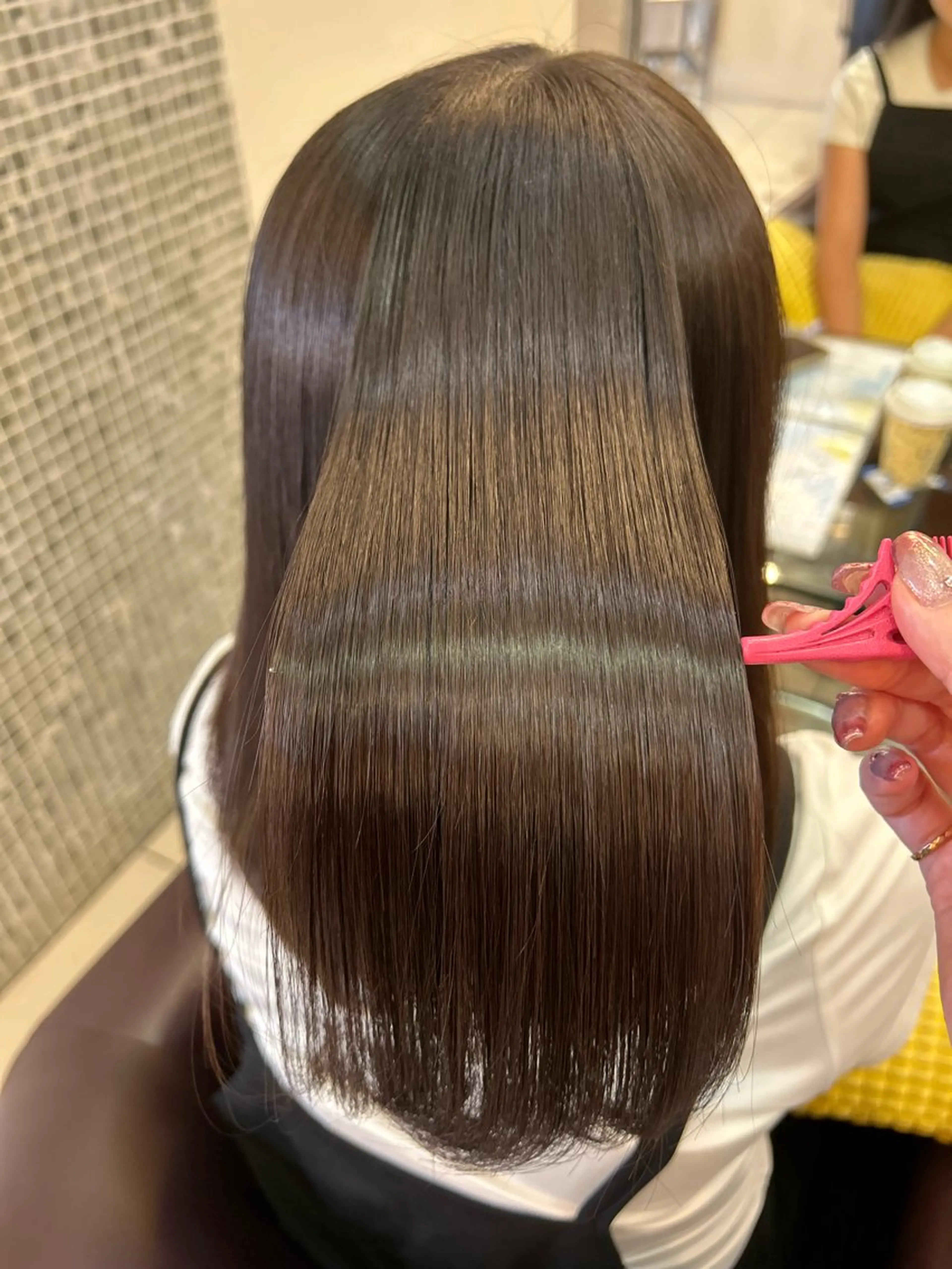 セミロング 縮毛矯正 縮毛矯正 トップスタイリスト 林すずかのヘアスタイル