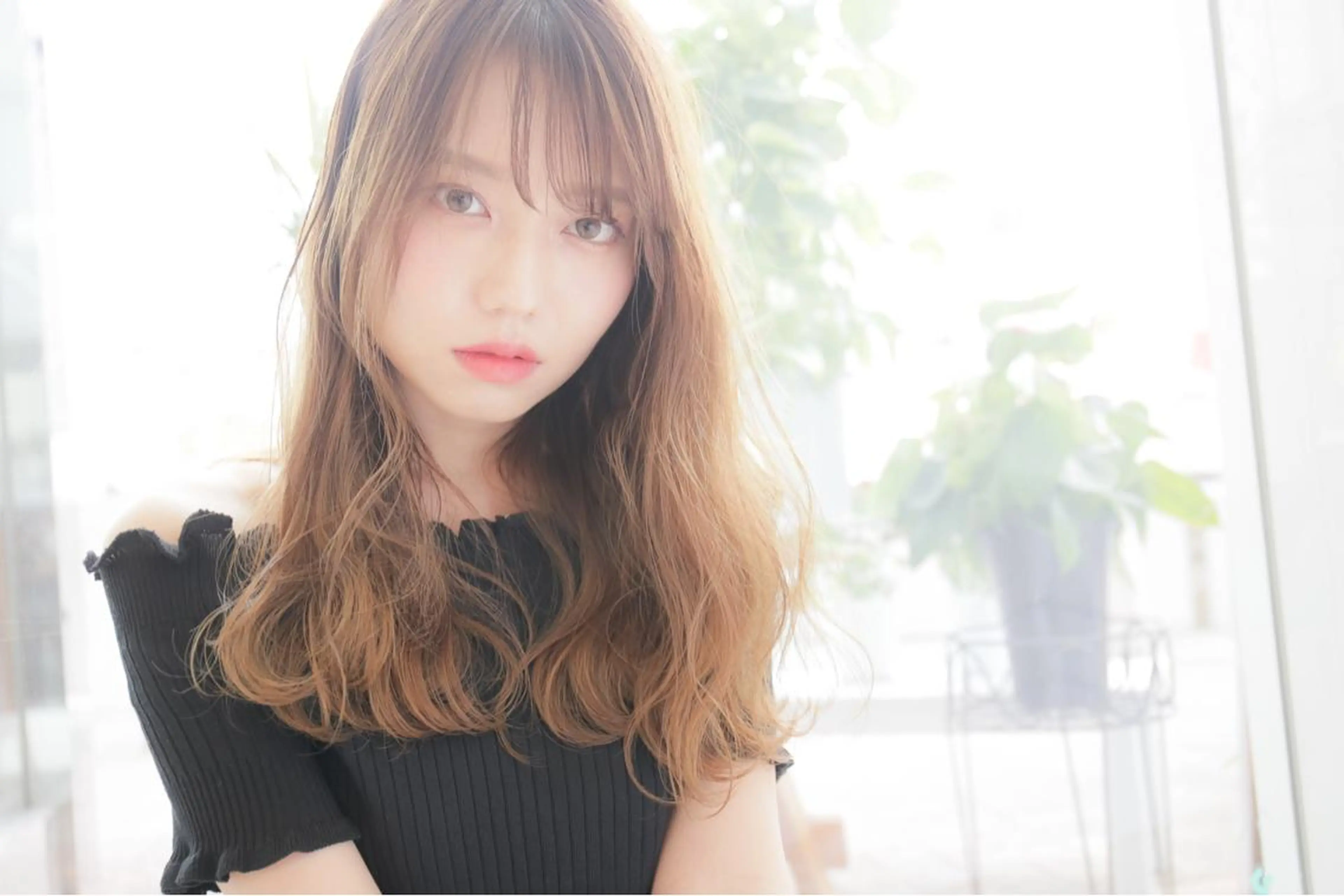 顔まわり縮毛矯正+カット+カラー+トリートメント/17000→13200の写真