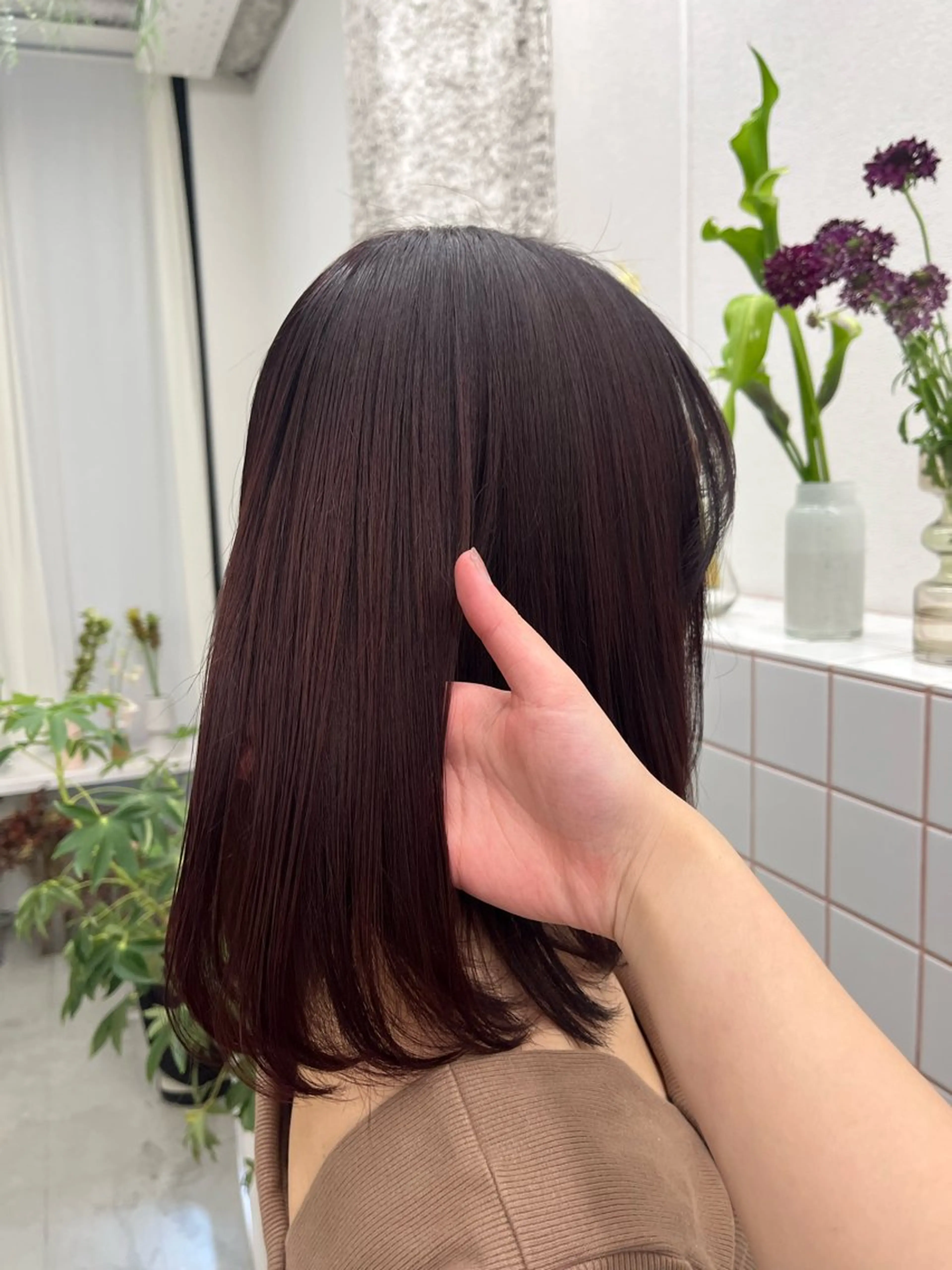 ミディアム ヘアカラー トリートメント 🌼花屋併設🌼 木下奈々望のヘアスタイル