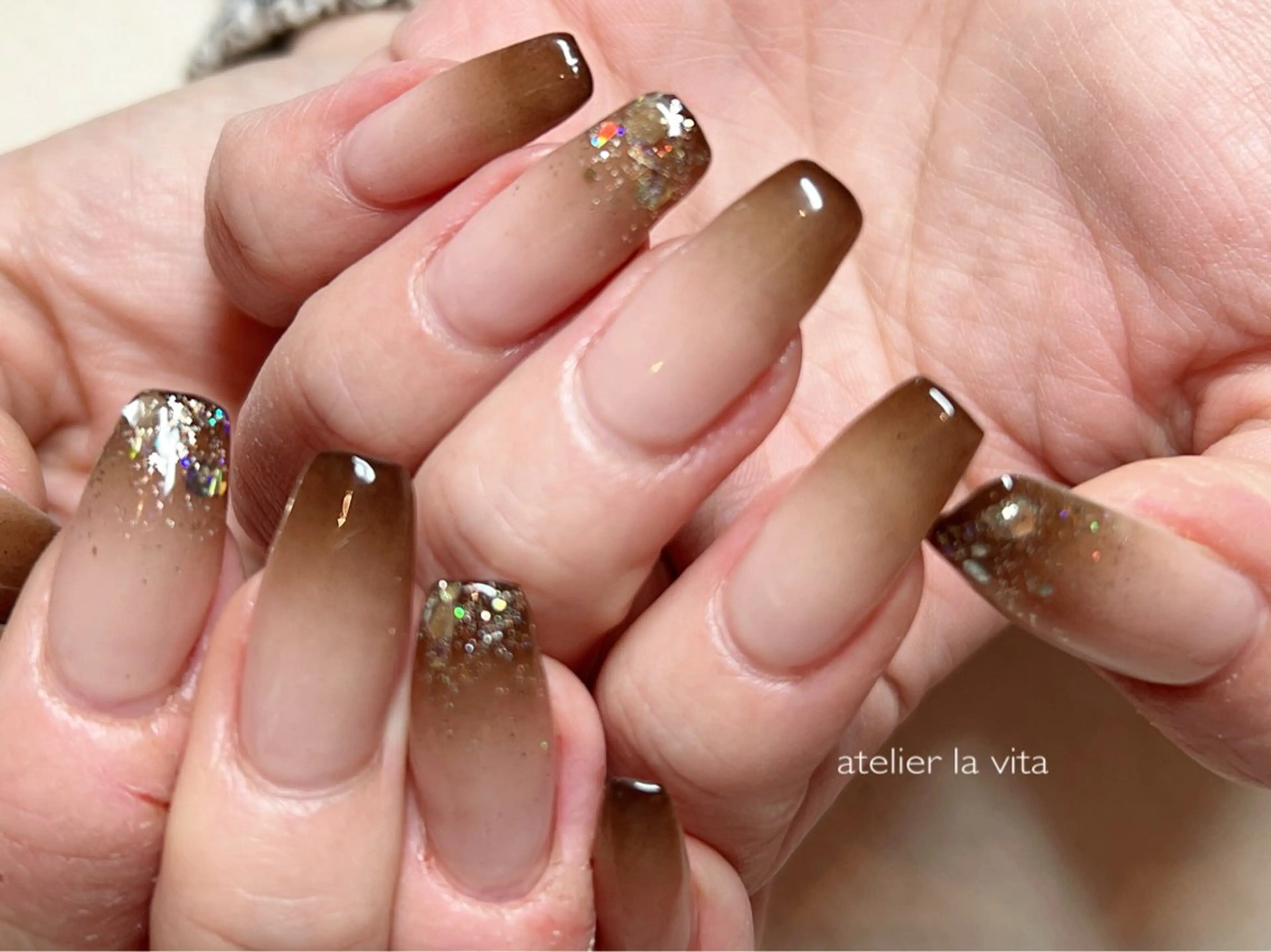 ネイル ジェルネイル ハート 氷ネイル・うるうるネイル マグネットネイル メンズネイル atelier la vita所属・lavita. mimuraのネイルデザイン