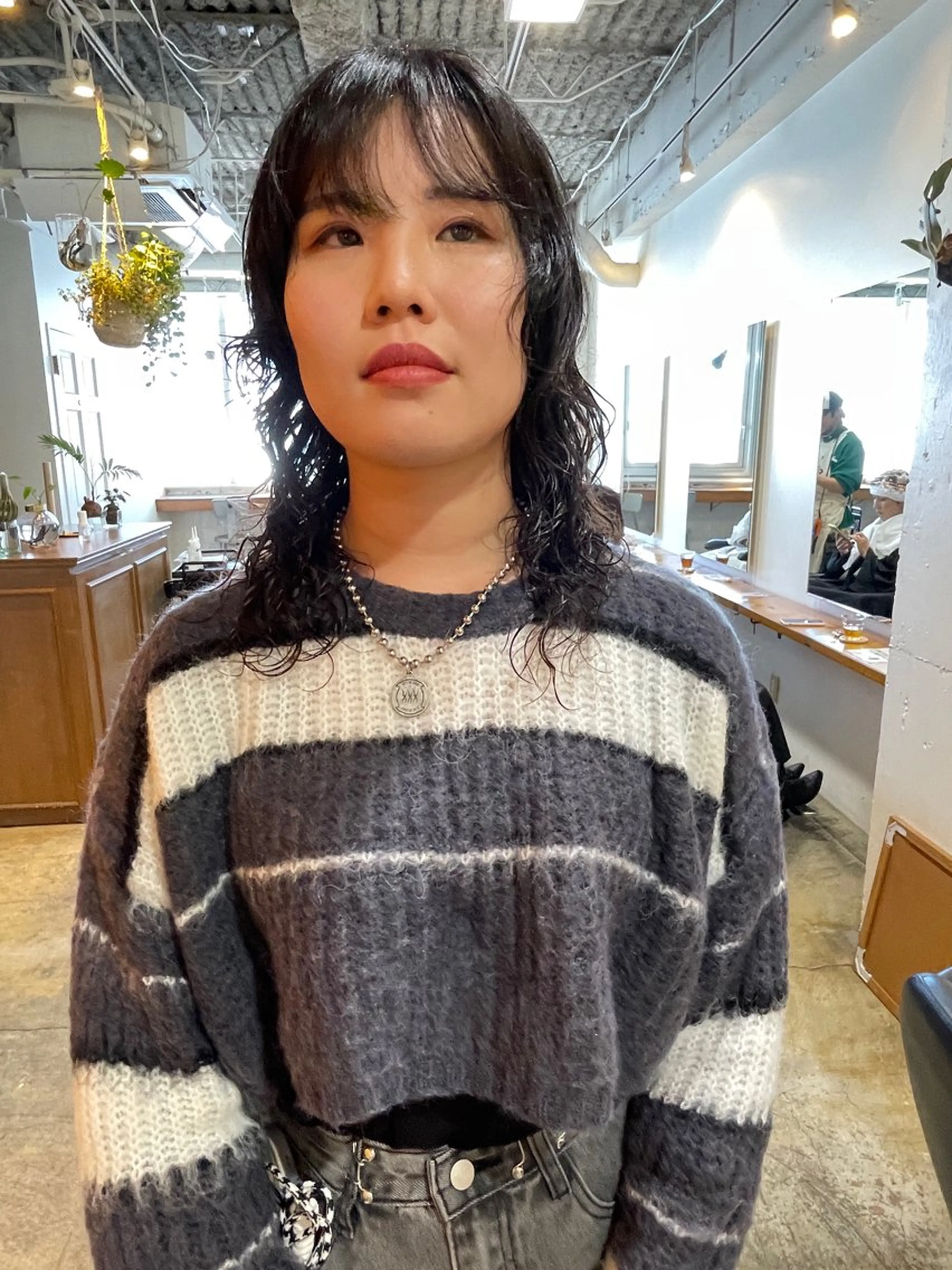 ミディアム カラー パーマ カット ヘアカラー パーマ トリートメント レイヤー/似合わせ TAKUYAのヘアスタイル