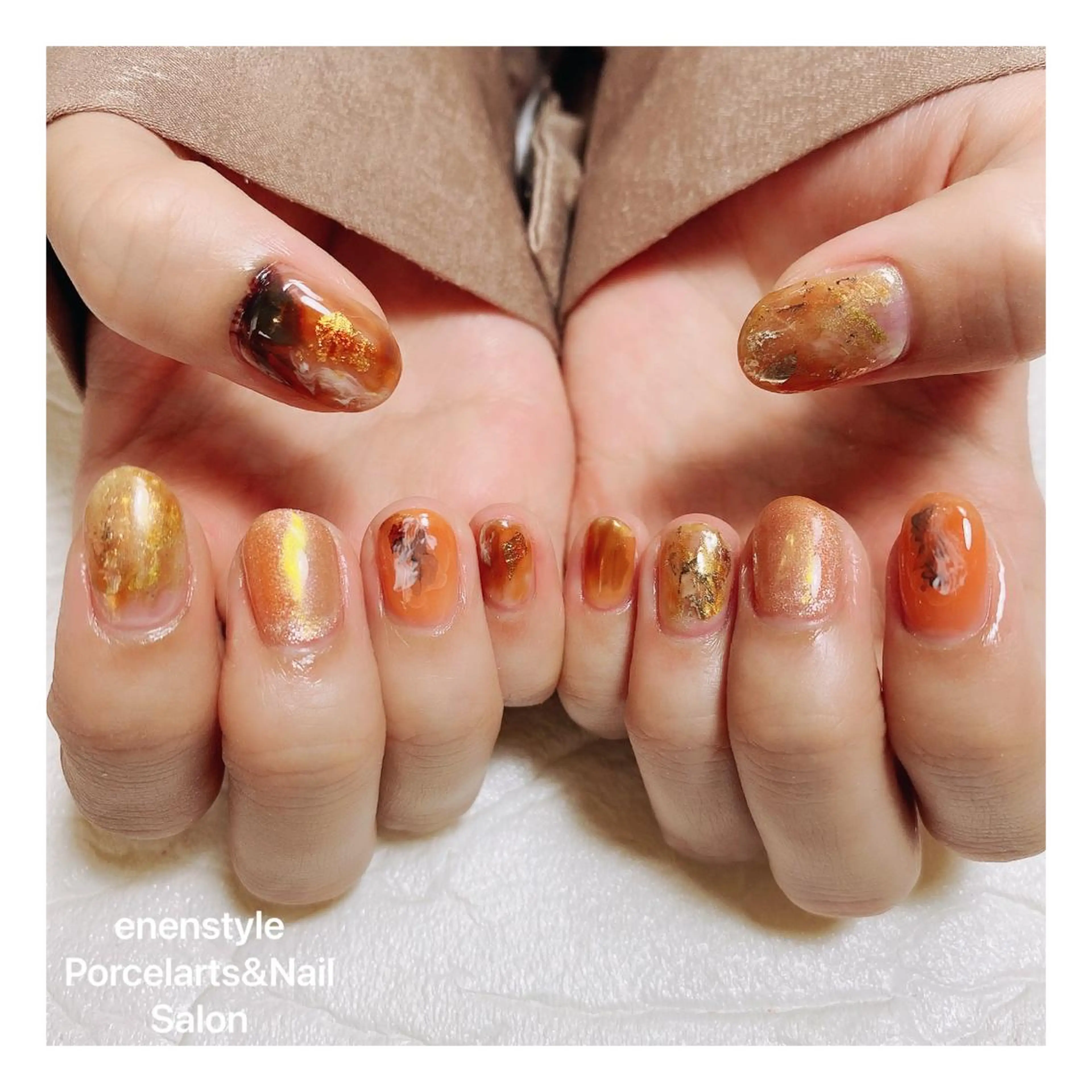 ミディアム ネイル ハンドネイル 👑enen style👑のネイルデザイン