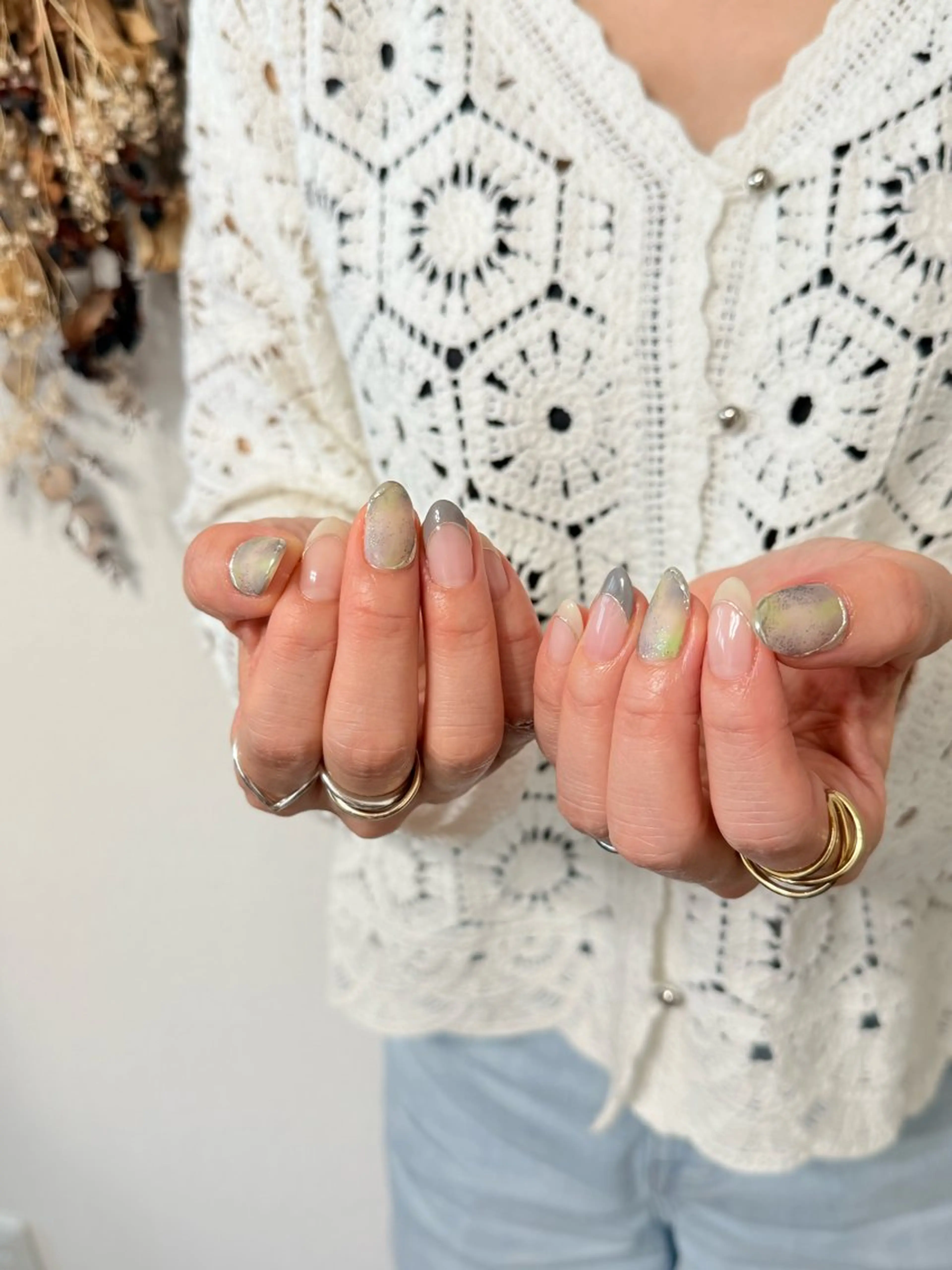ネイル 大理石ネイル(マーブル) 夏ネイル ハンドネイル miel nailのネイルデザイン