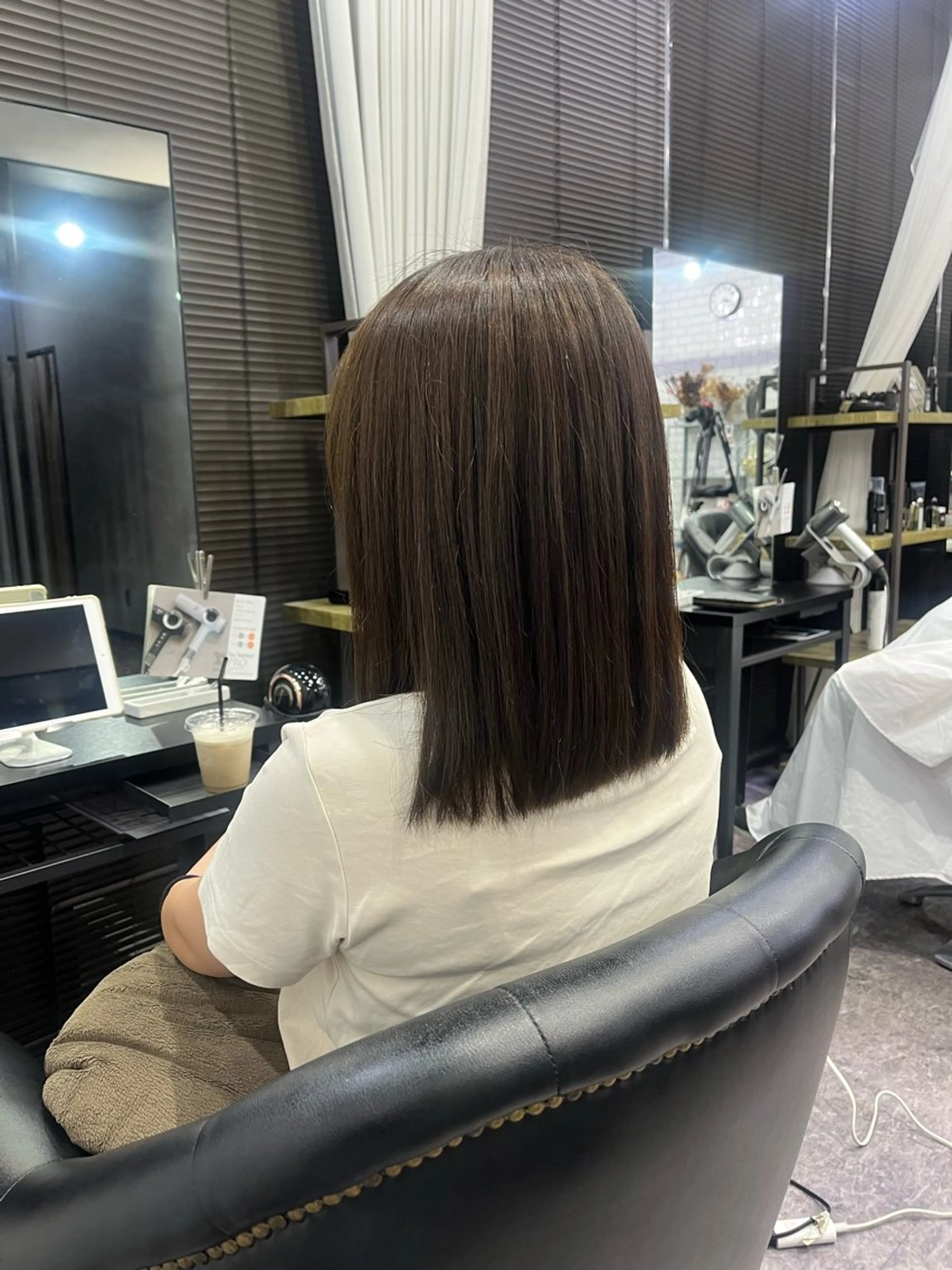 セミロング カラー ヘアカラー 友滝 真菜美のヘアスタイル