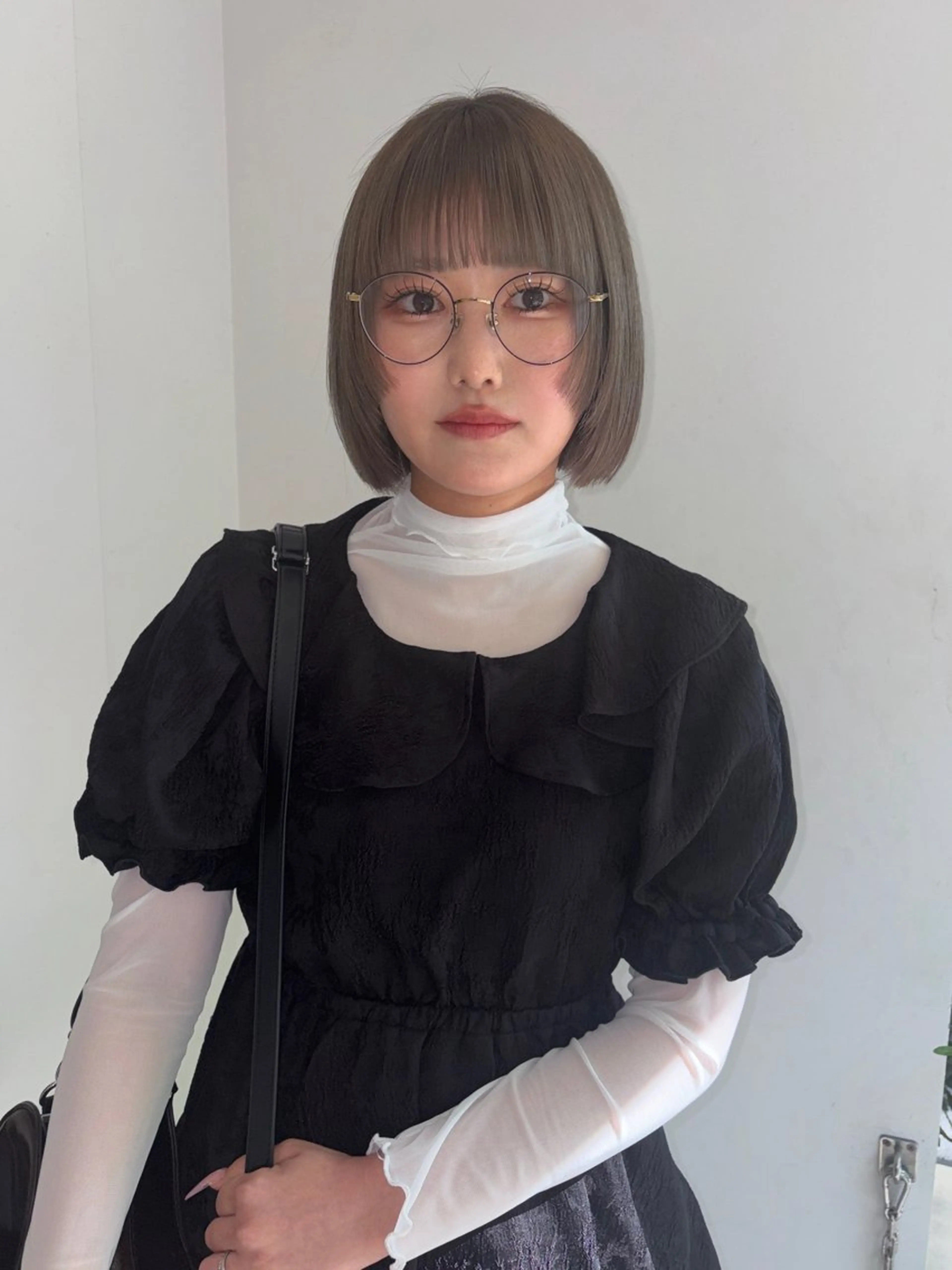 ミディアム カラー カット ヘアカラー トリートメント 松本 雪愛のヘアスタイル